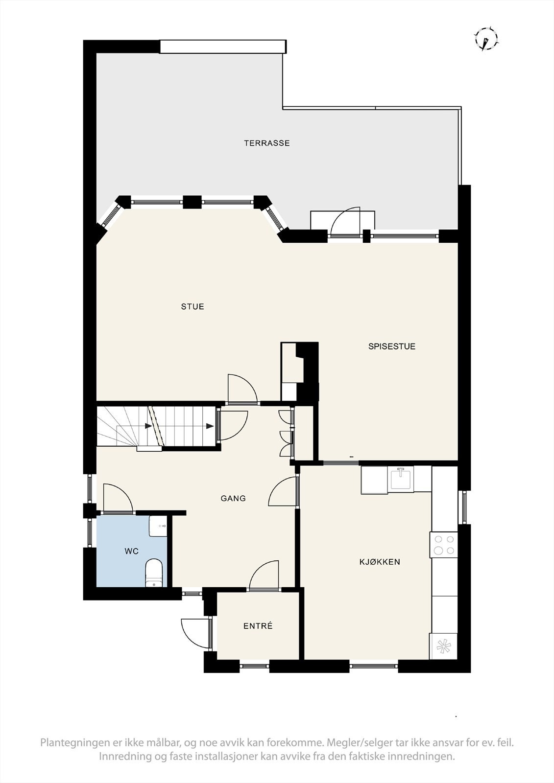Plantegning 1.etg Galleribilde