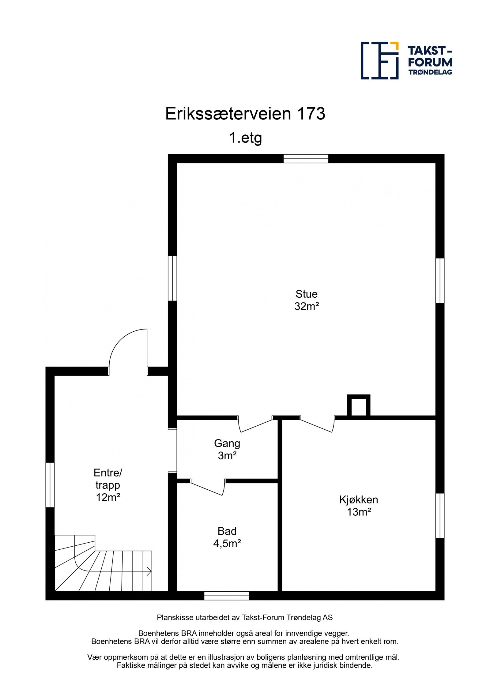 Planskisse 1 etasje Galleribilde