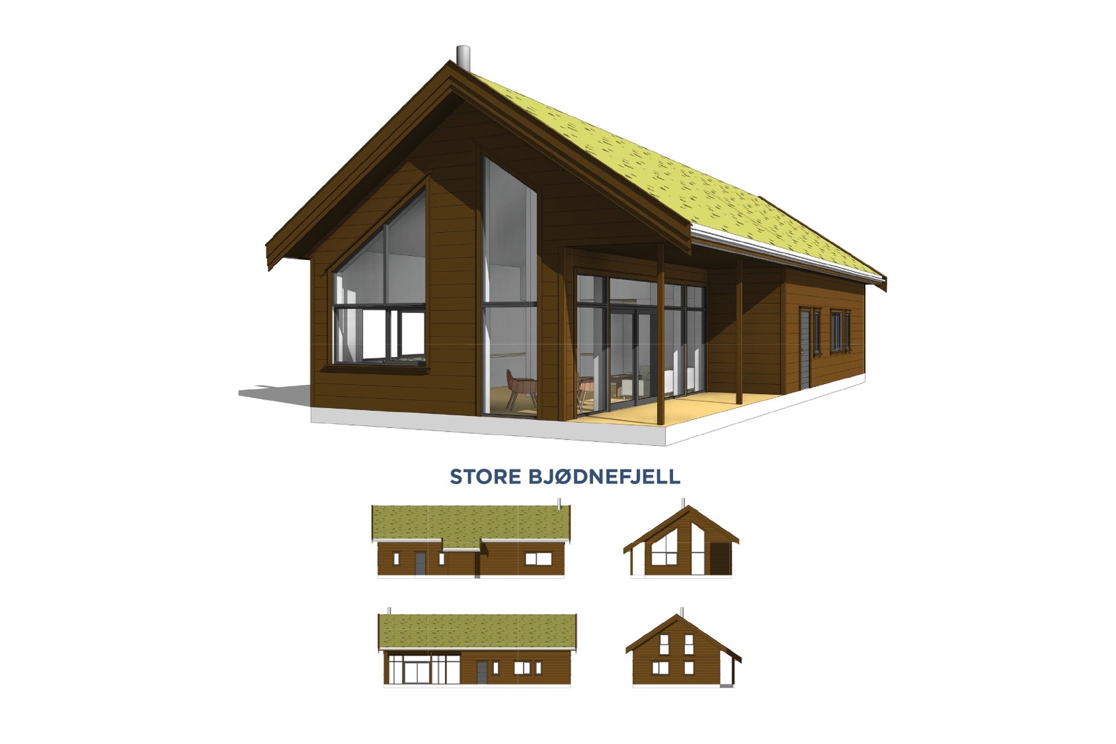 Fasader hyttetypen: Store Bjødnefjell Galleribilde