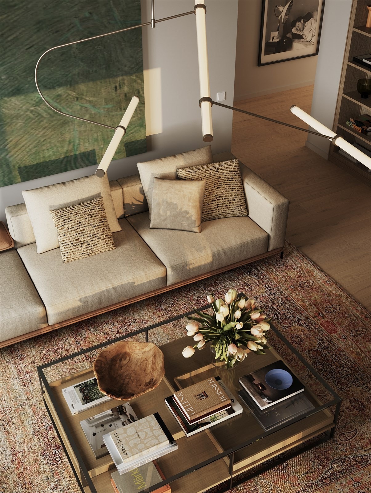 I utviklingen av lysplan for Enfiladen, har målet hele tiden vært å skape vakrere rom, med optimal trivsel og funksjonalitet. Galleribilde