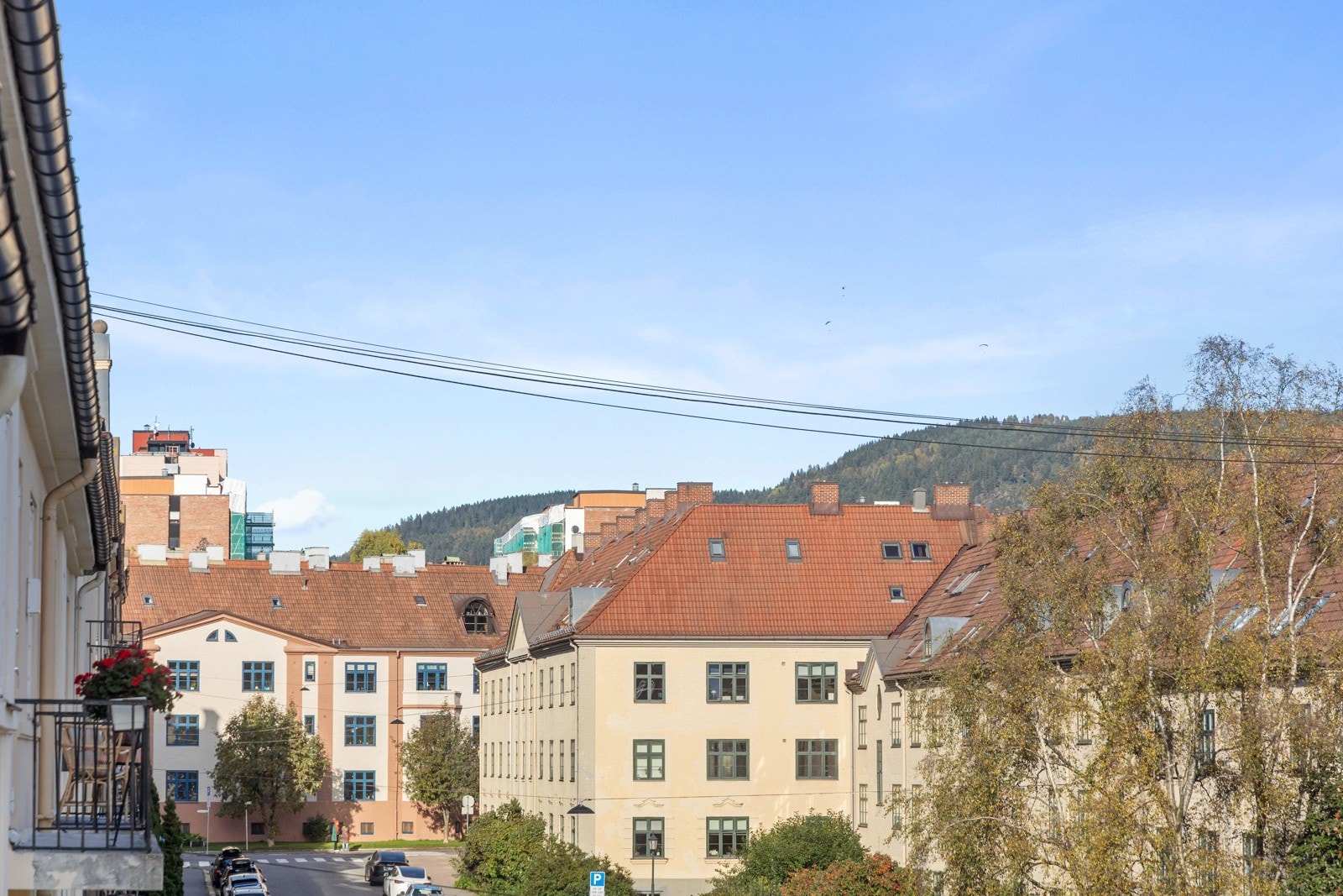 Hyggelig utsyn fra balkongen Galleribilde