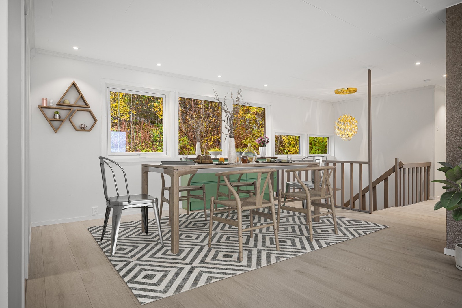 Hyggelig plass for en spisestue Galleribilde