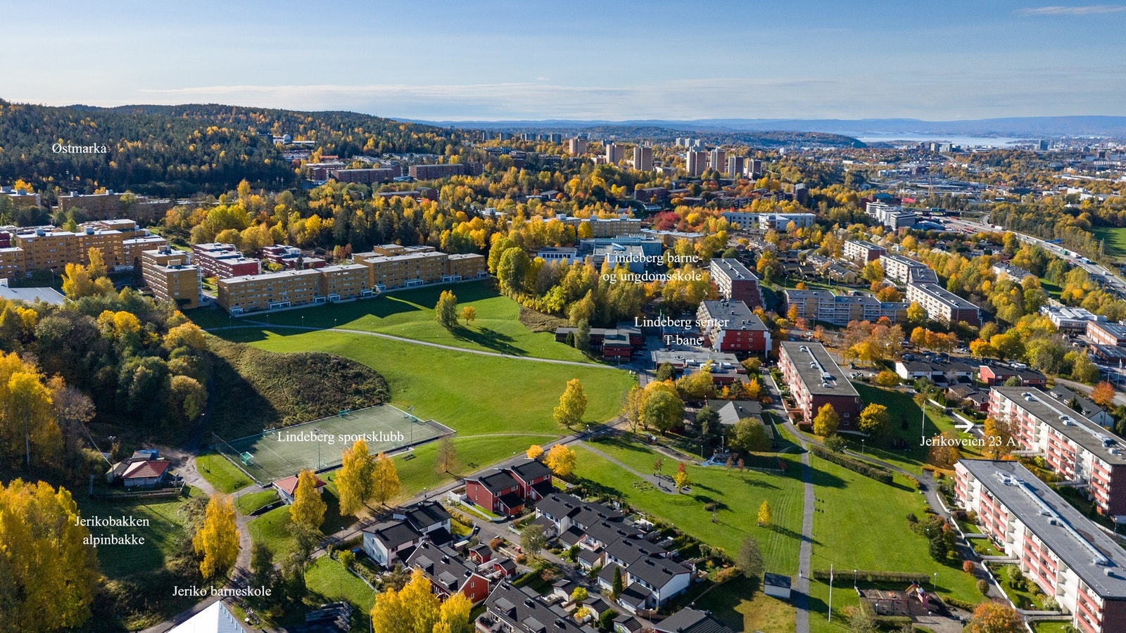 Borettslaget har en populær beliggenhet i hjertet av Lindeberg med kun få minutters gange til både skoler, barnehager, nærsenter, kollektivtransport og marka Galleribilde