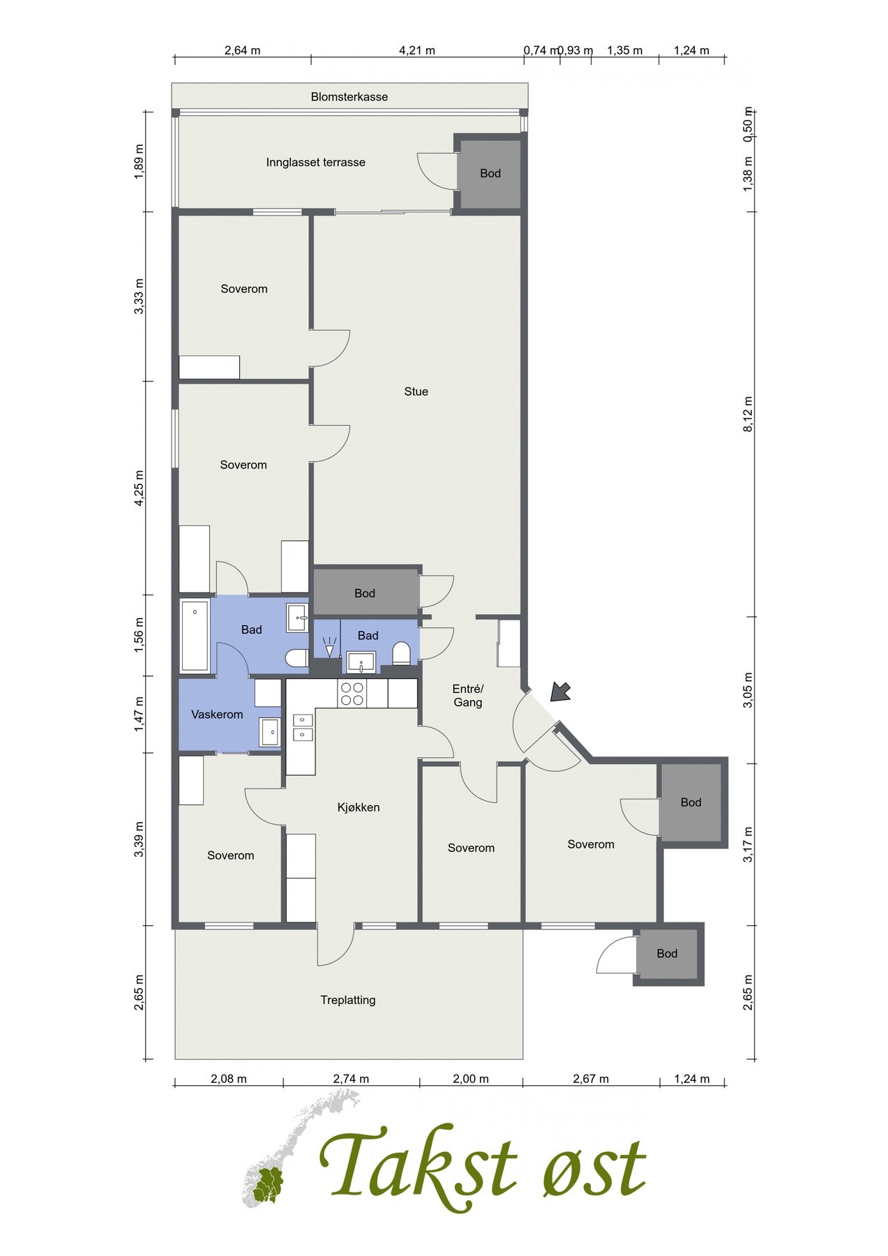 Plantegning Jerikoveien 23 A Galleribilde