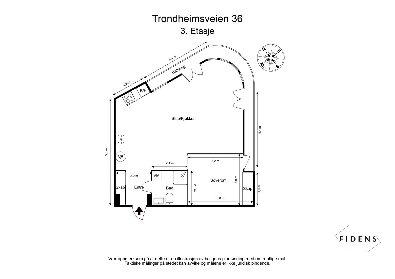 Plantegning 3. etasje. Galleribilde