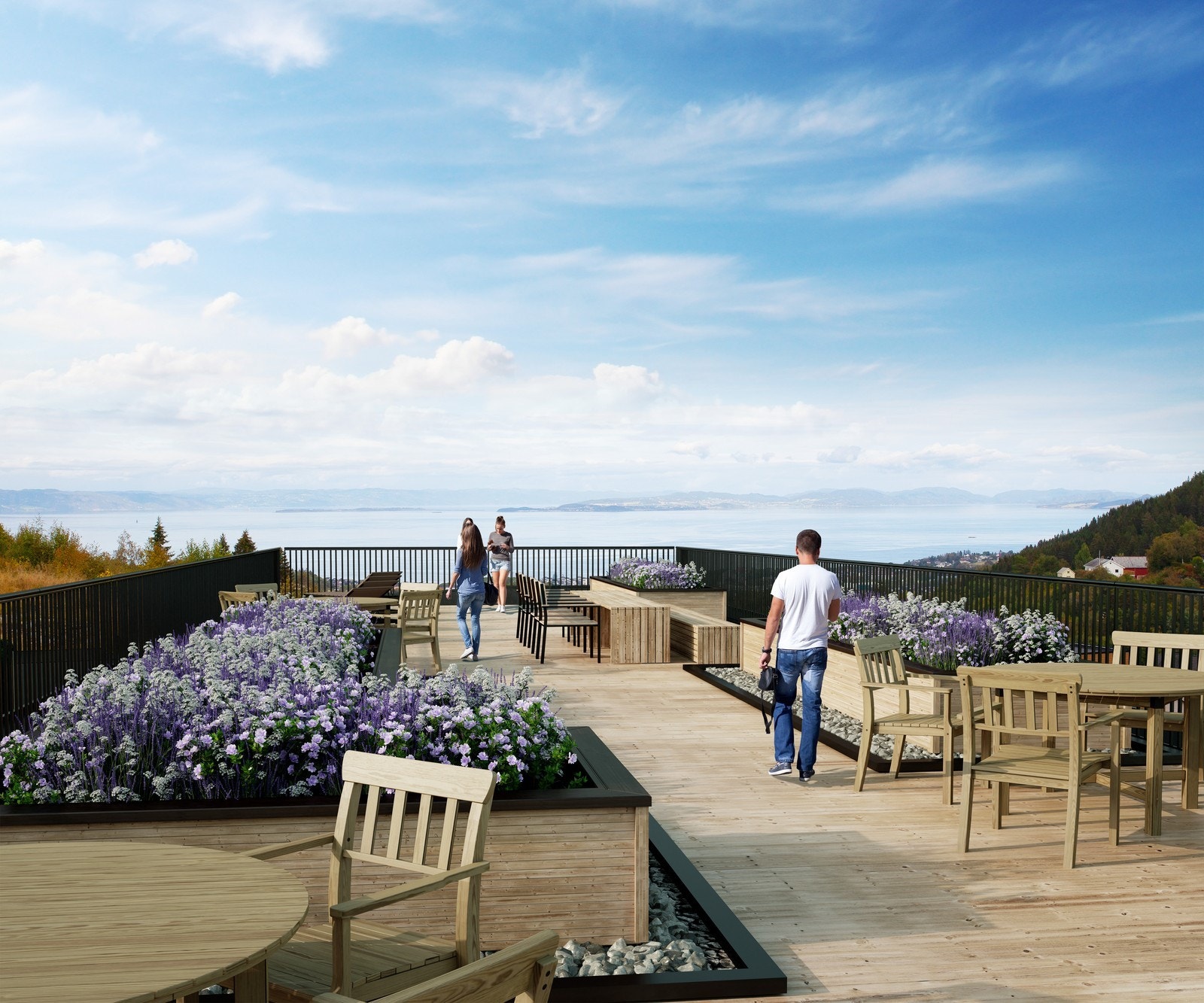 Felles takterrasse som kan benyttes fritt Galleribilde