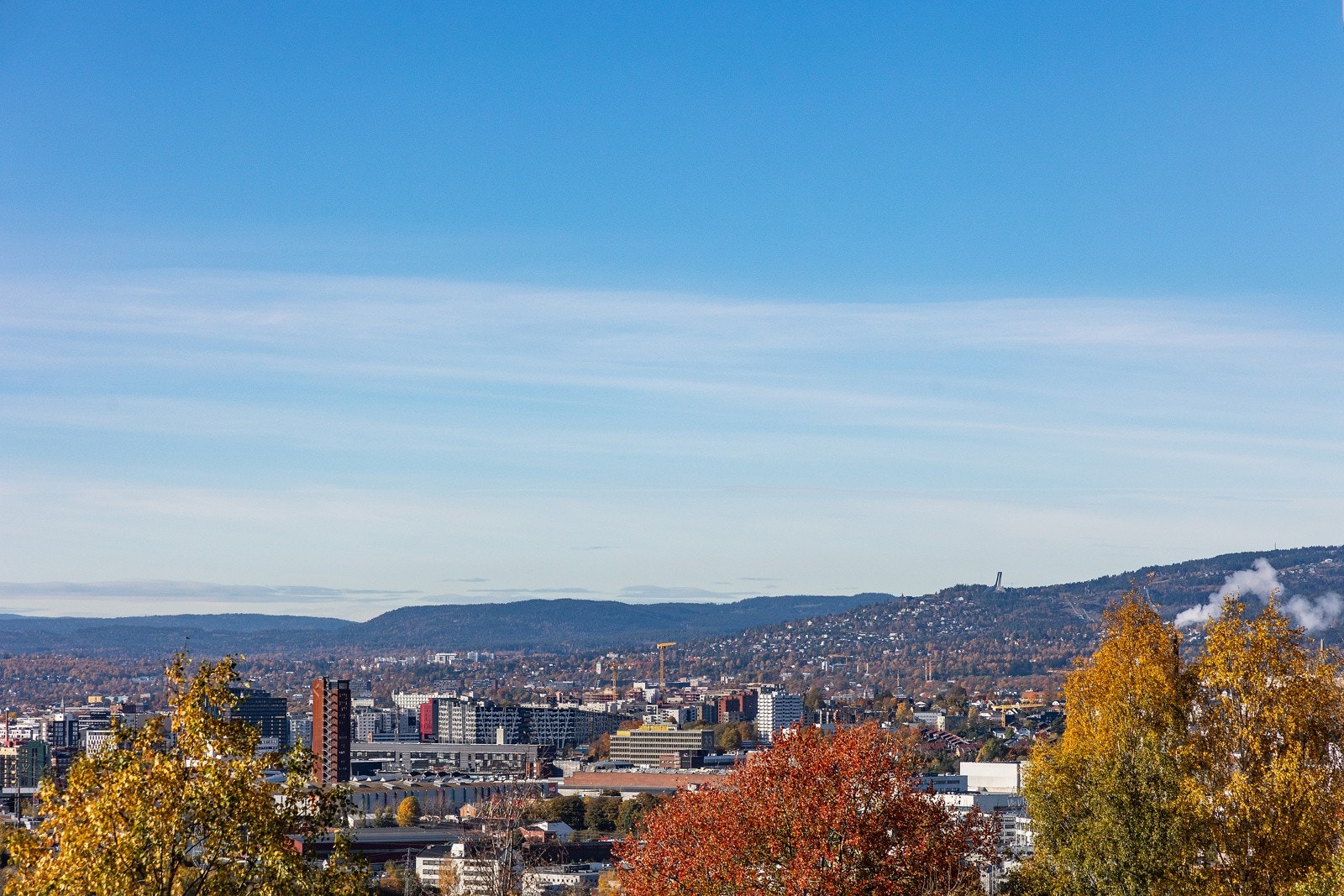 Denne utsikten kan nytes både fra balkongen og fra sofakroken. Galleribilde