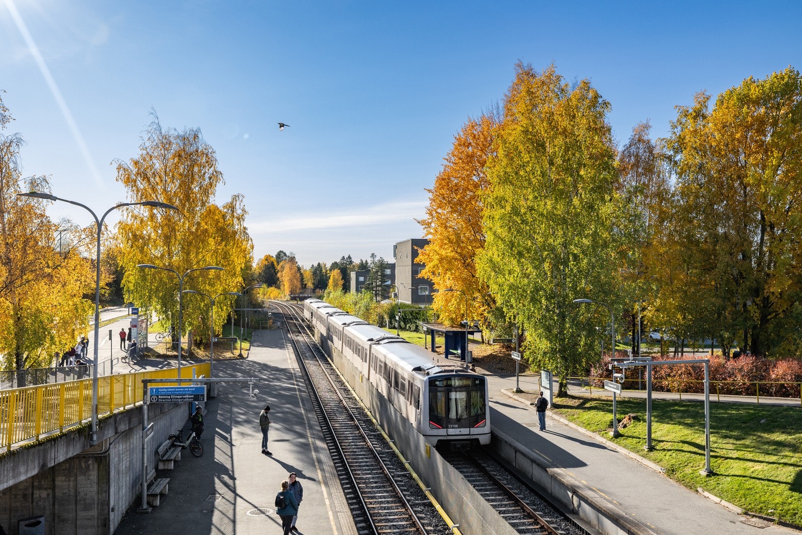 Det er kun 200 meter fra leiligheten til nærmeste t-banestasjon. Galleribilde