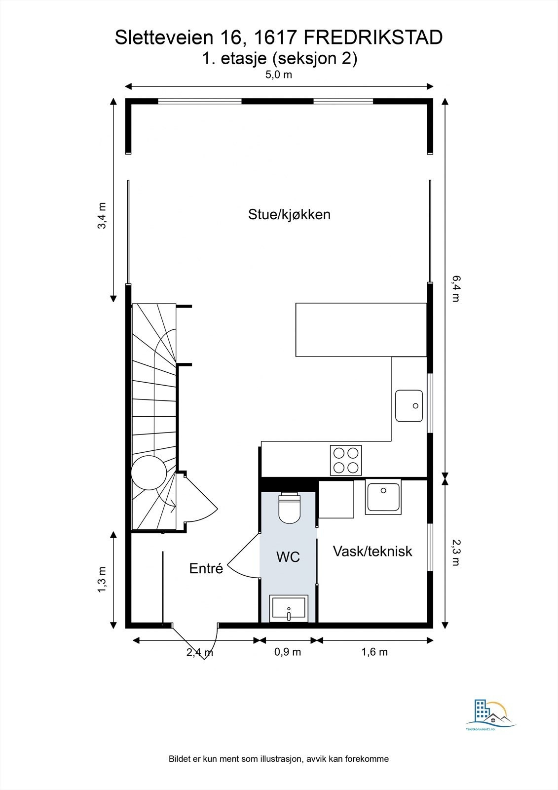 Veiledende skisse av andre etasje. Galleribilde