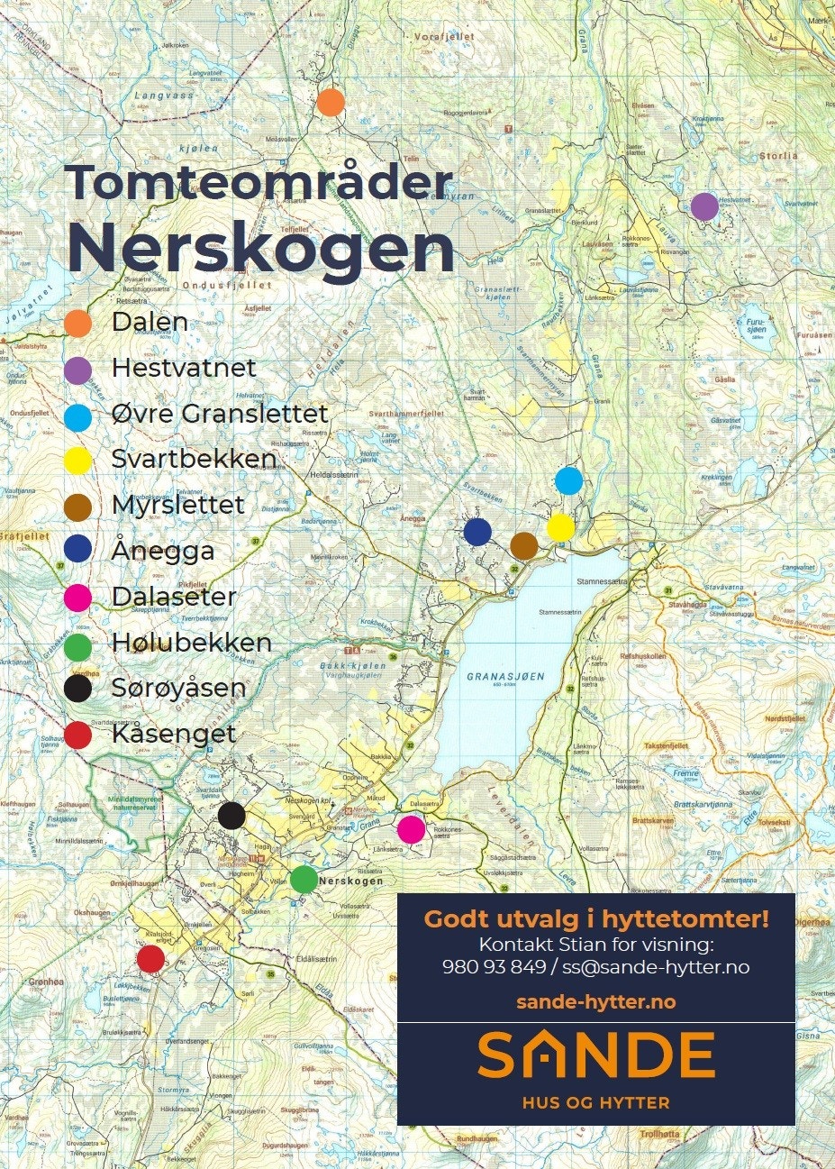 Oversikt tomteområder Nerskogen Galleribilde