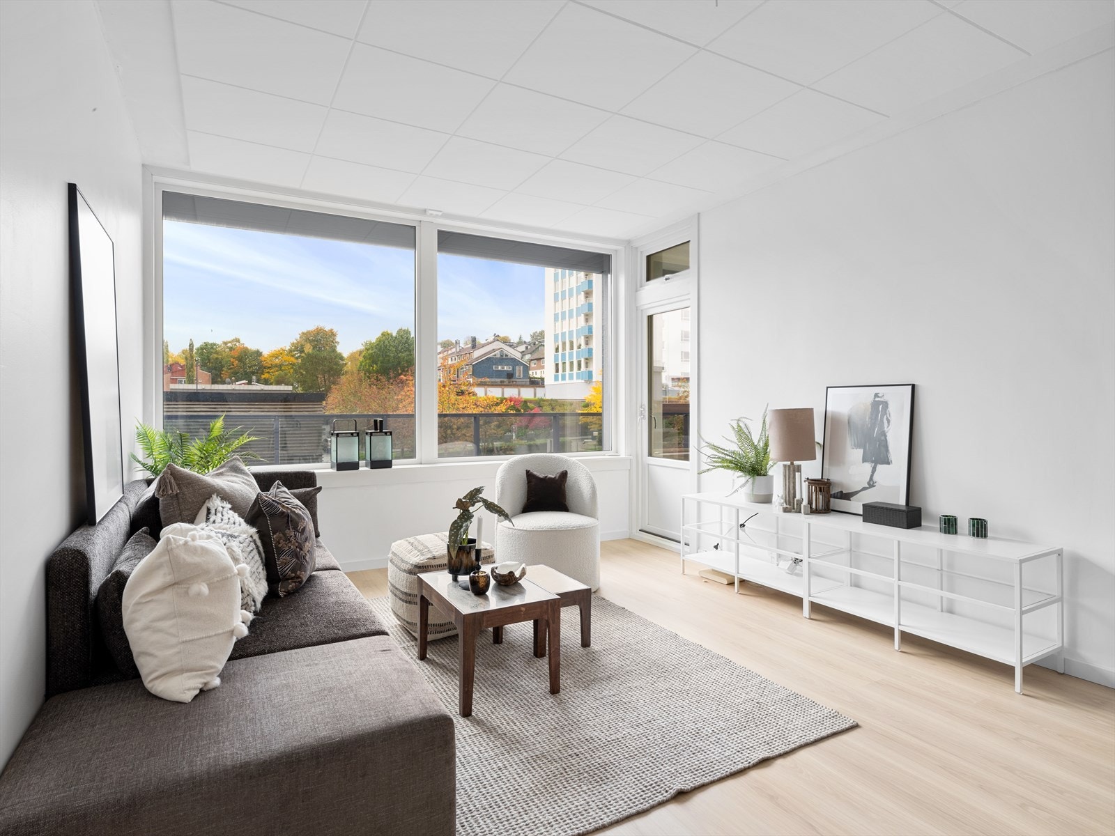 Store vindusflater slipper inn mye lys Galleribilde