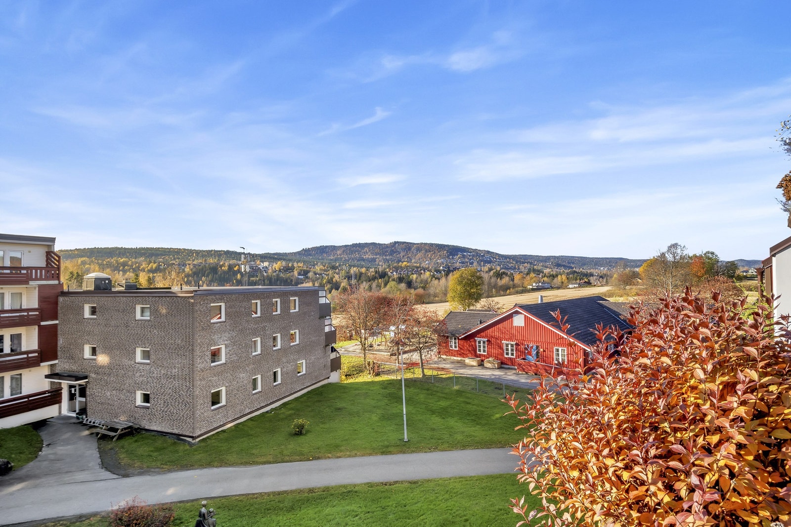 Flott utsikt fra terrassen Galleribilde