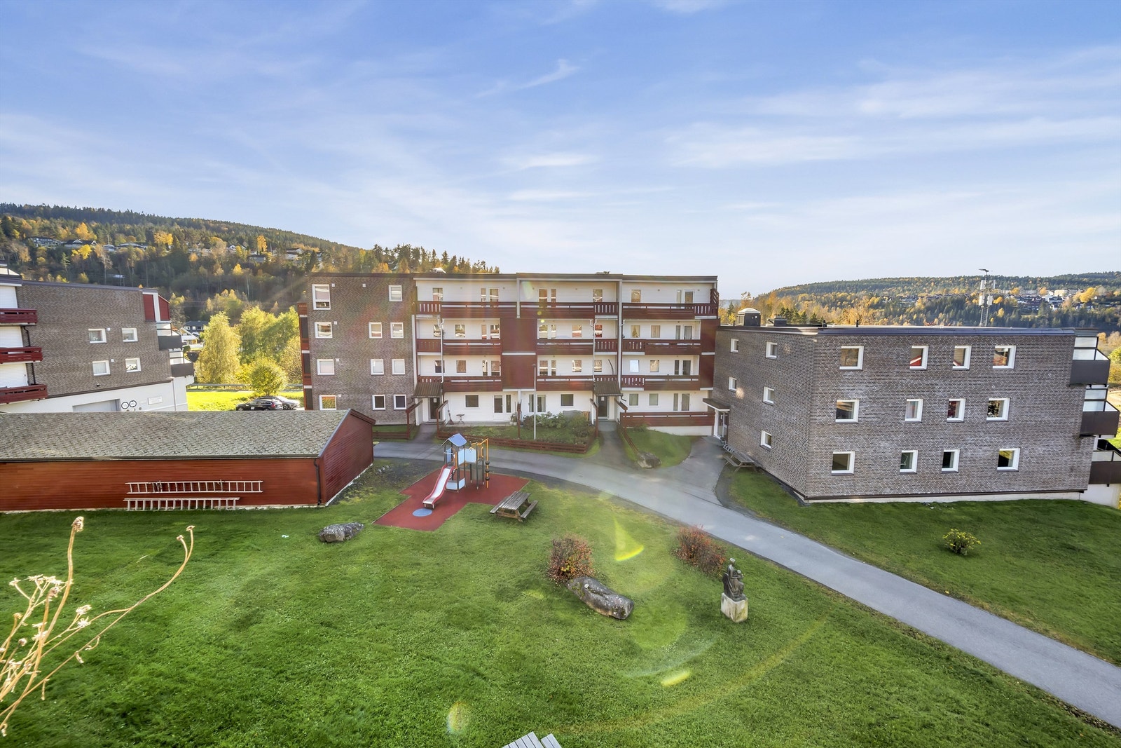 Flott utsikt fra terrassen i stuen Galleribilde