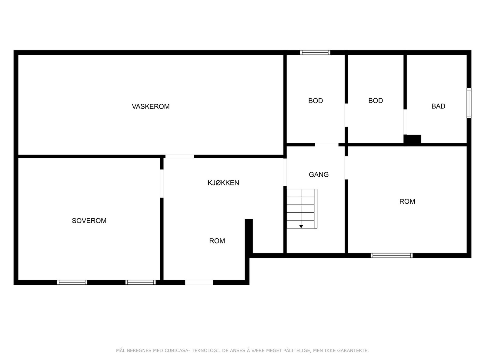 Plantegning kjeller. Galleribilde