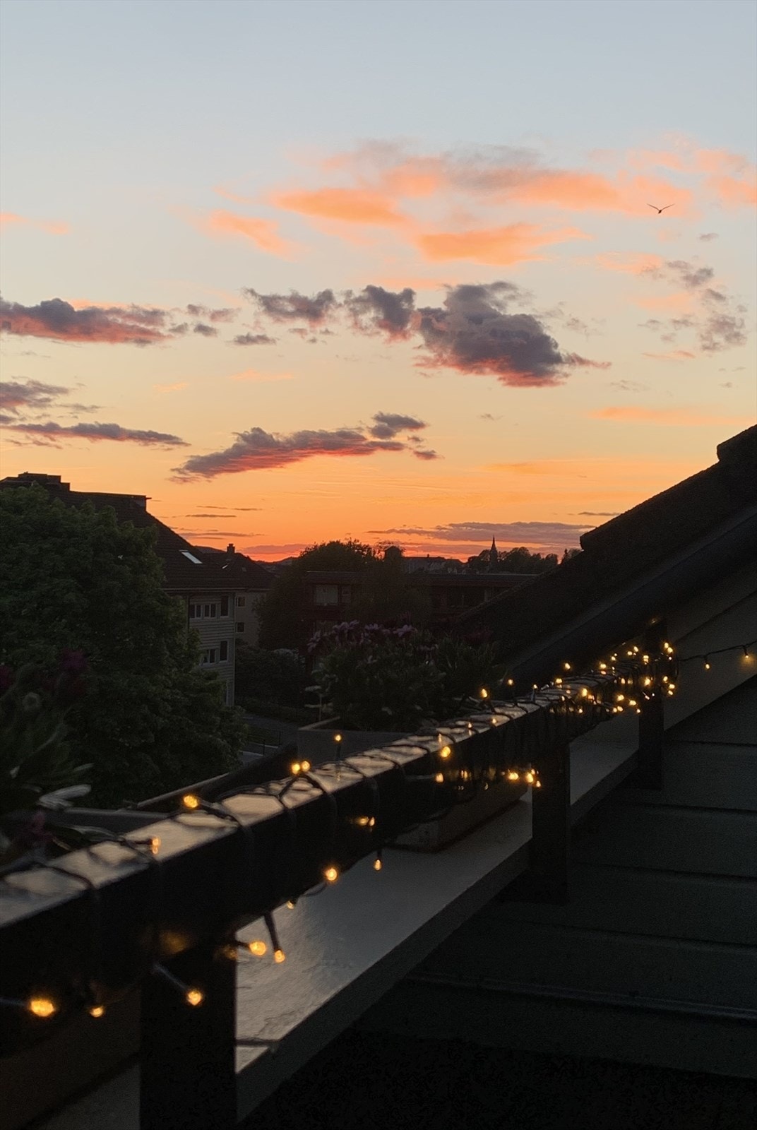 - Fra balkongen kan du nyte nydelige solnedganger midtsommers! (bilde tatt av selger) - Galleribilde