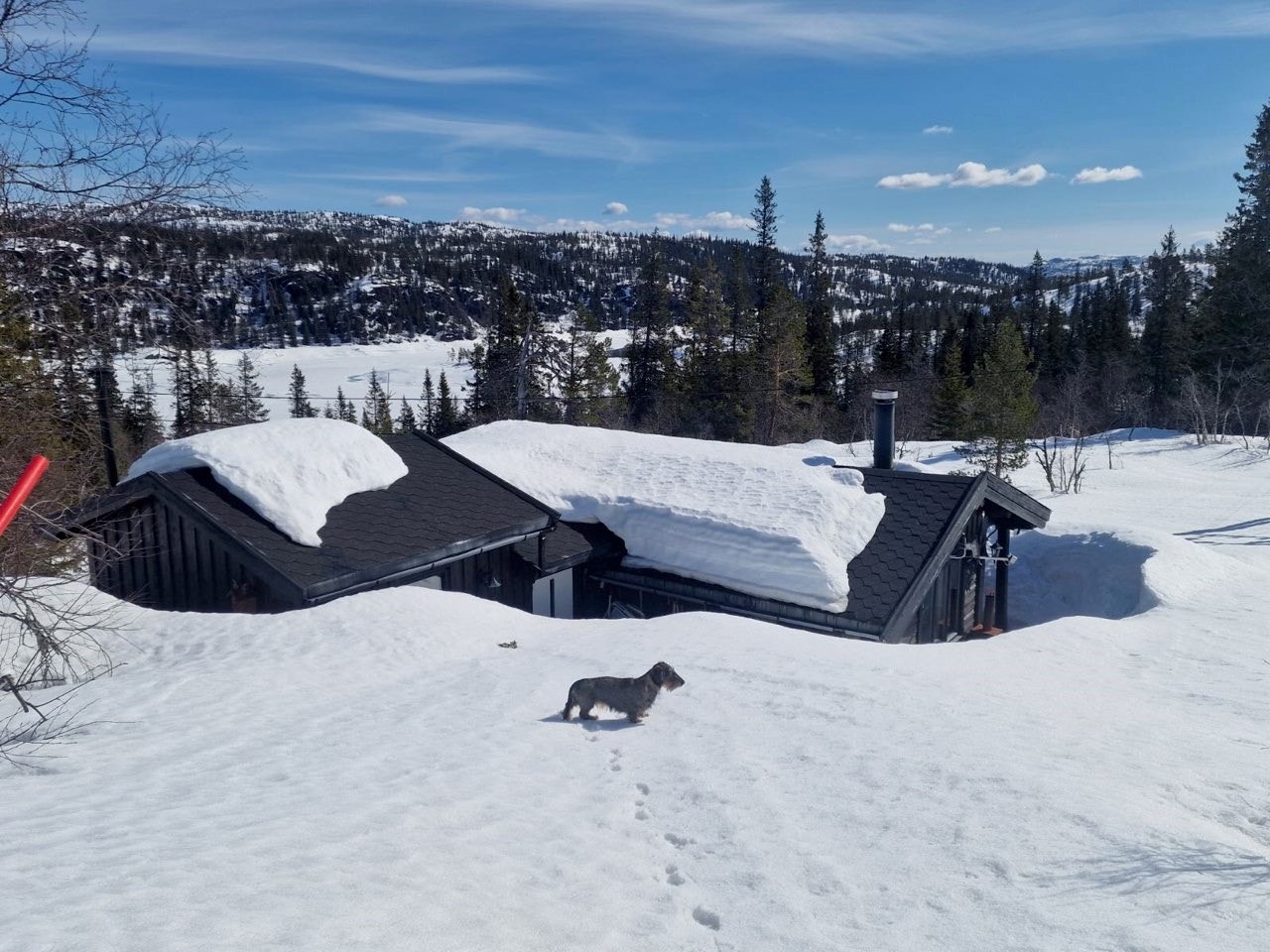 Selgers egne bilder - hytta på vinterstid Galleribilde