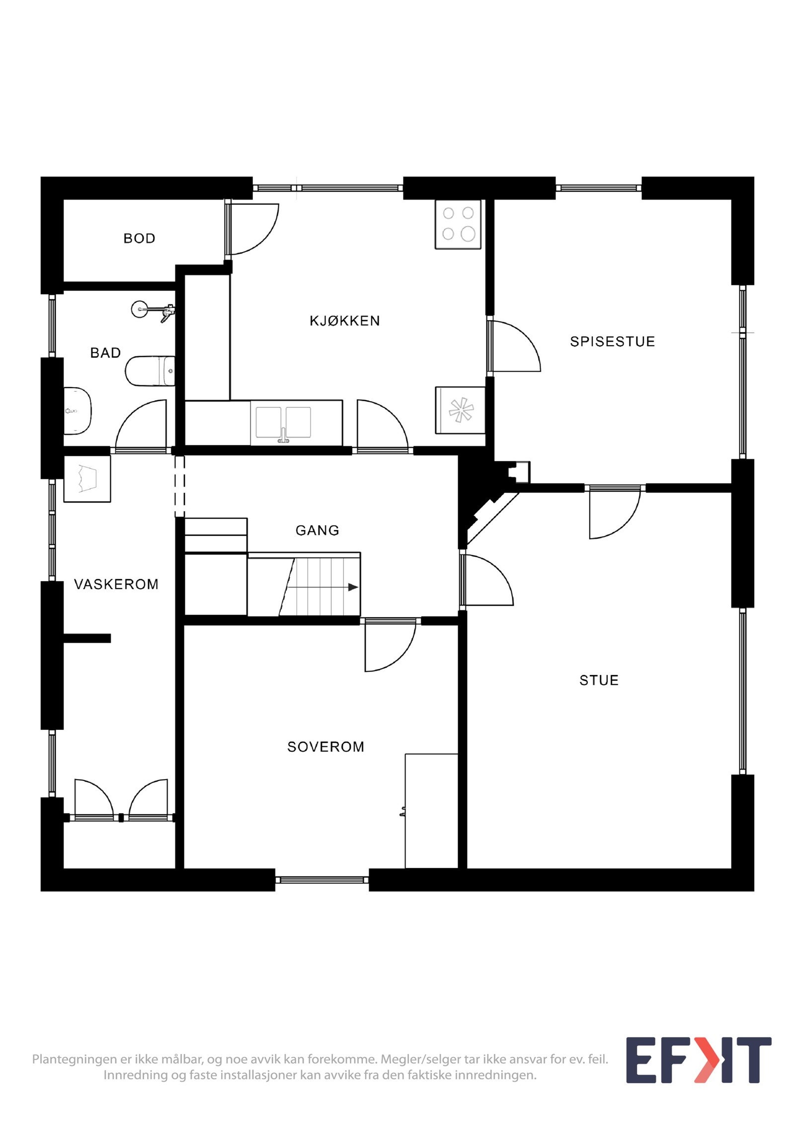 Planskisse andre etasje Galleribilde