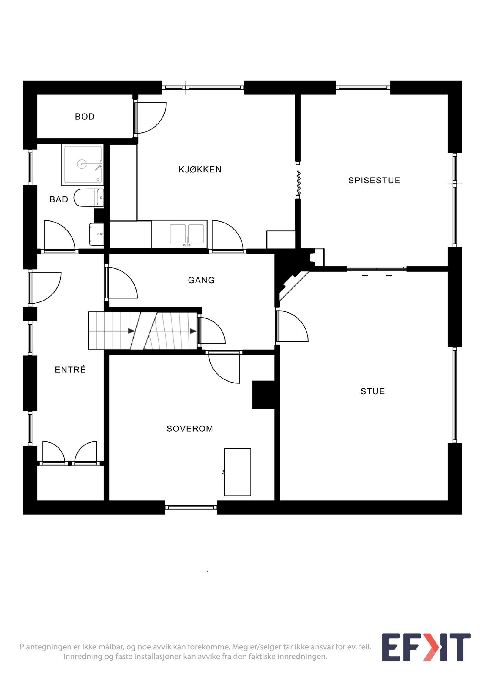 Planskisse fyrste etasje Galleribilde