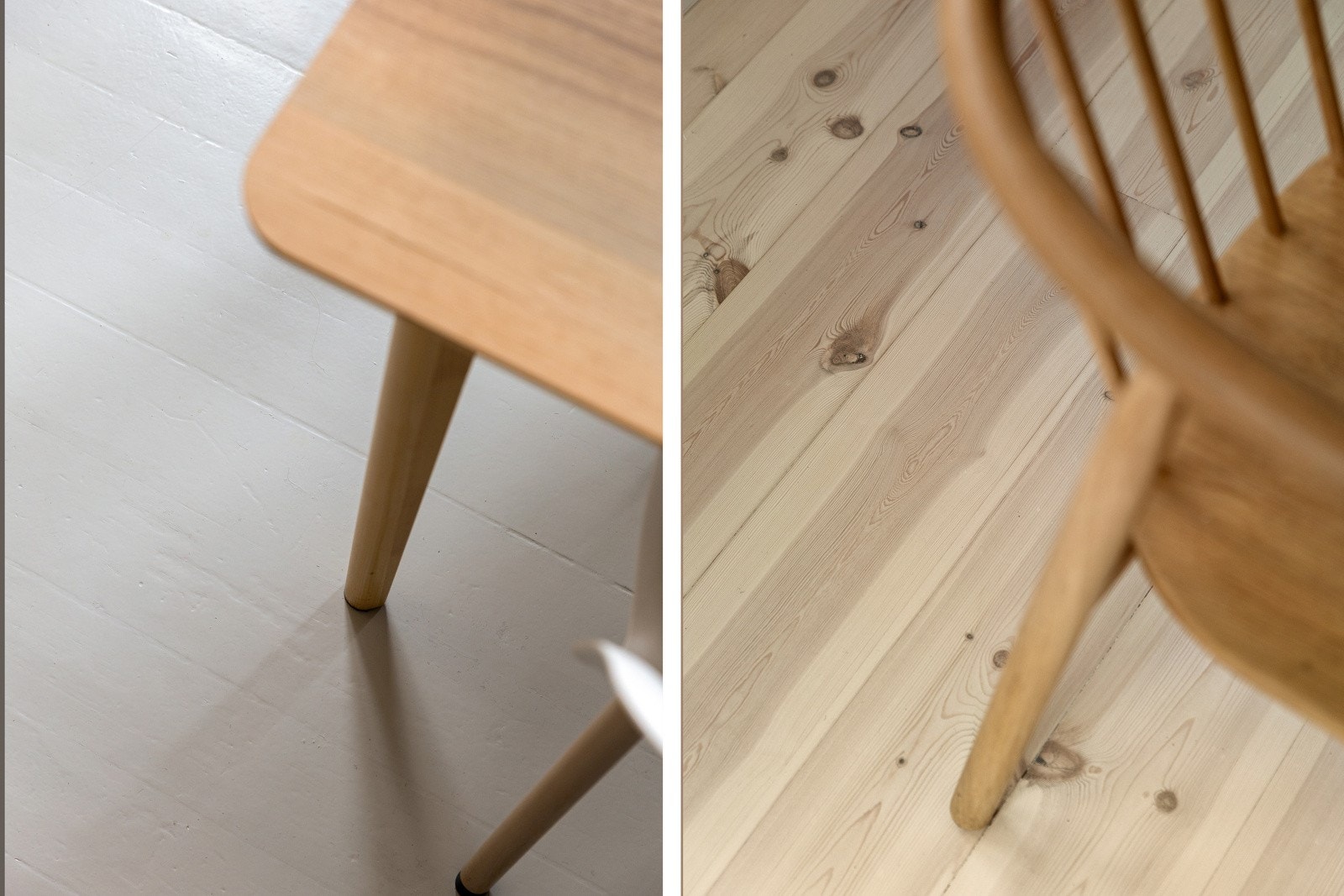 Dette bilde viser de flotte gulvene i begge etasjer. Pent, solid og velholdt. Galleribilde