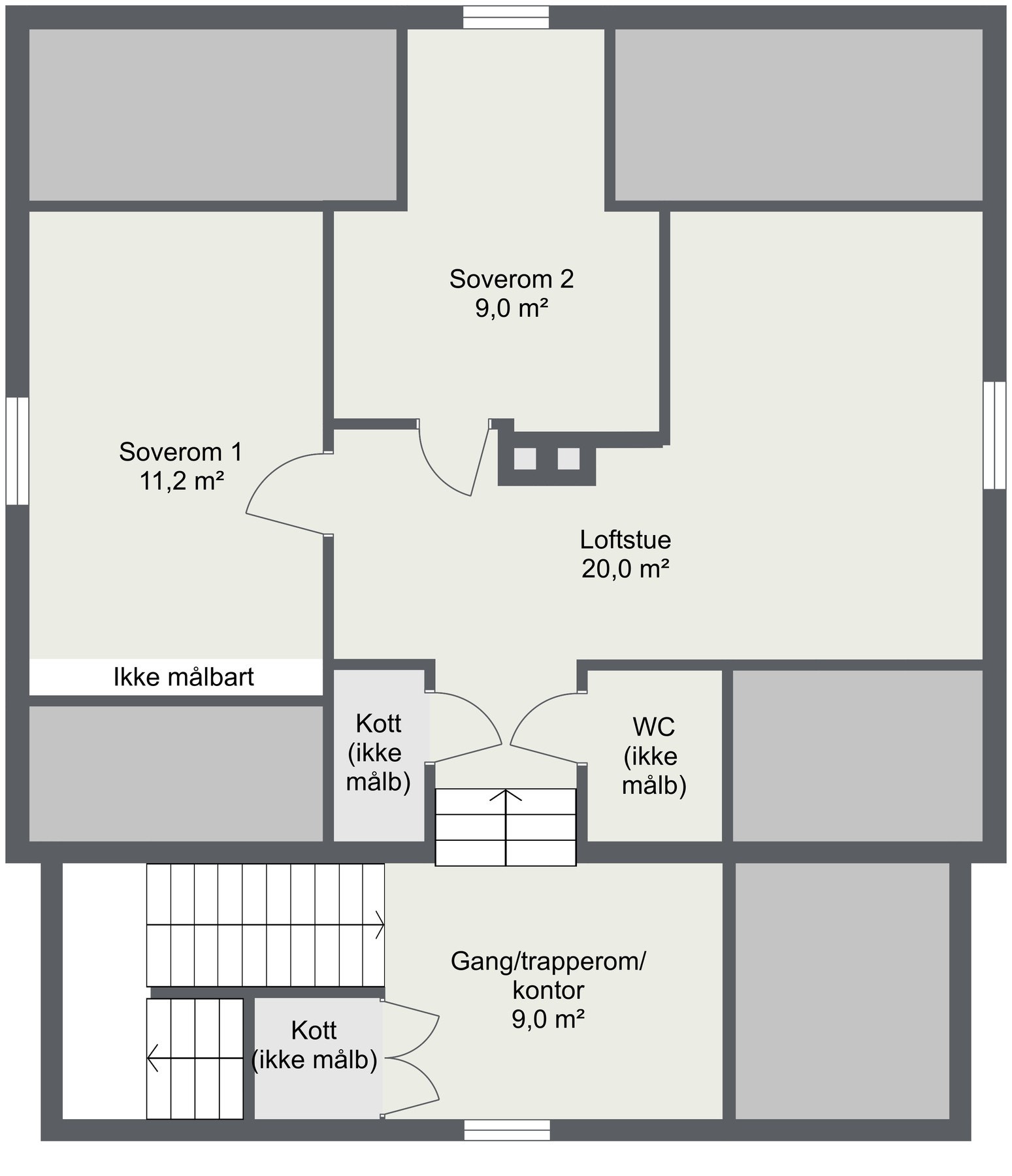 Planskisse loft. Galleribilde