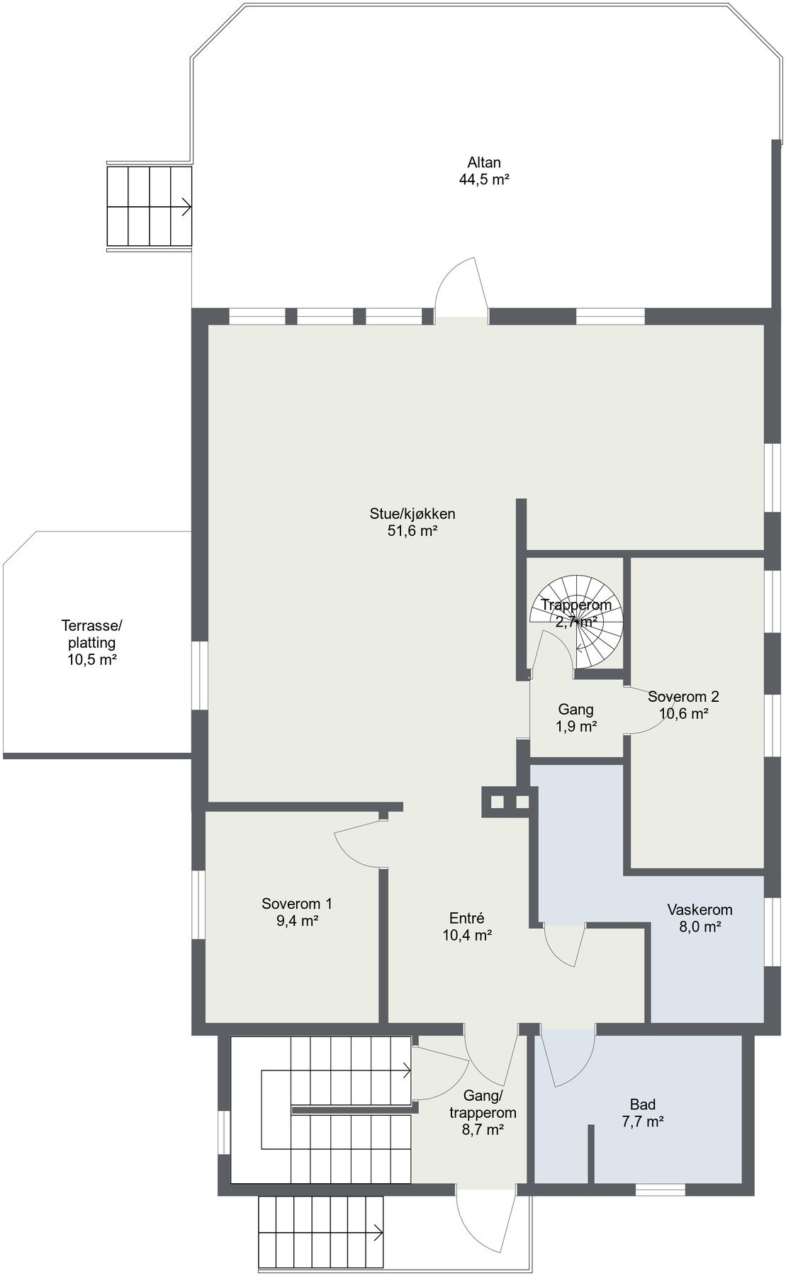 Planskisse 1.etasje. Galleribilde