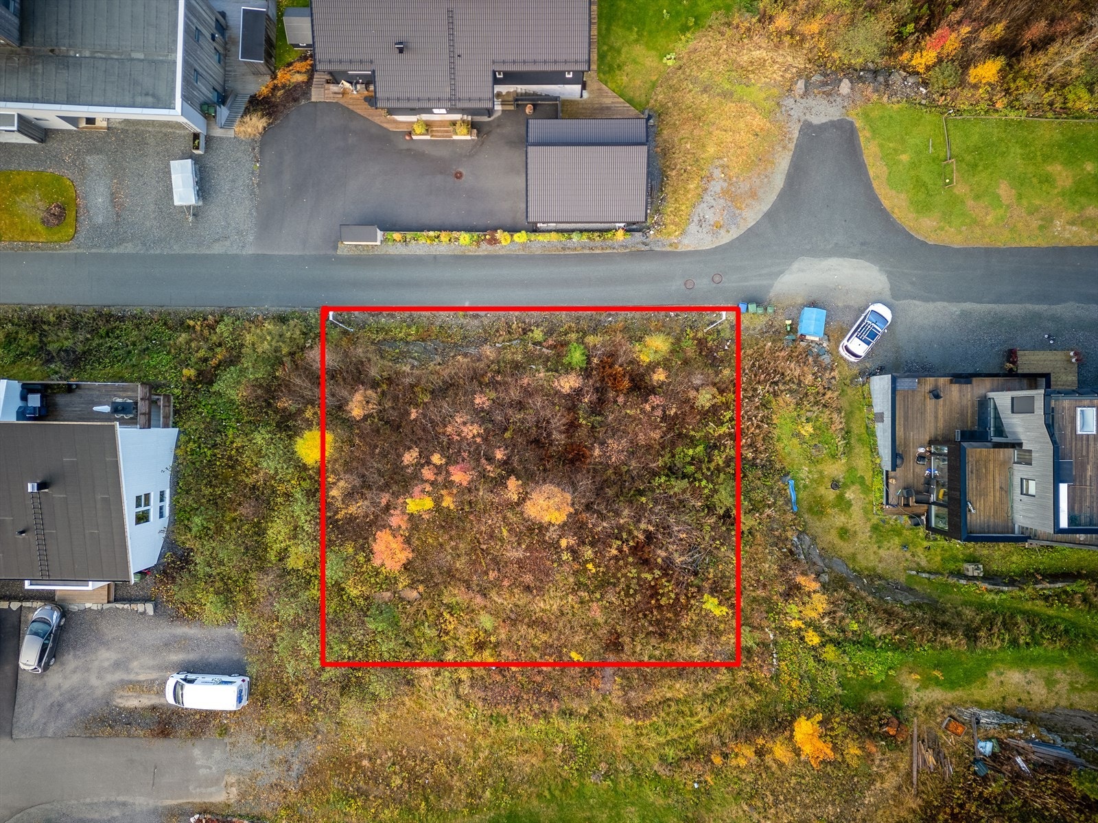 Illustrasjon, markert tomtegrense gjør ikke krav på å være korrekt. Galleribilde