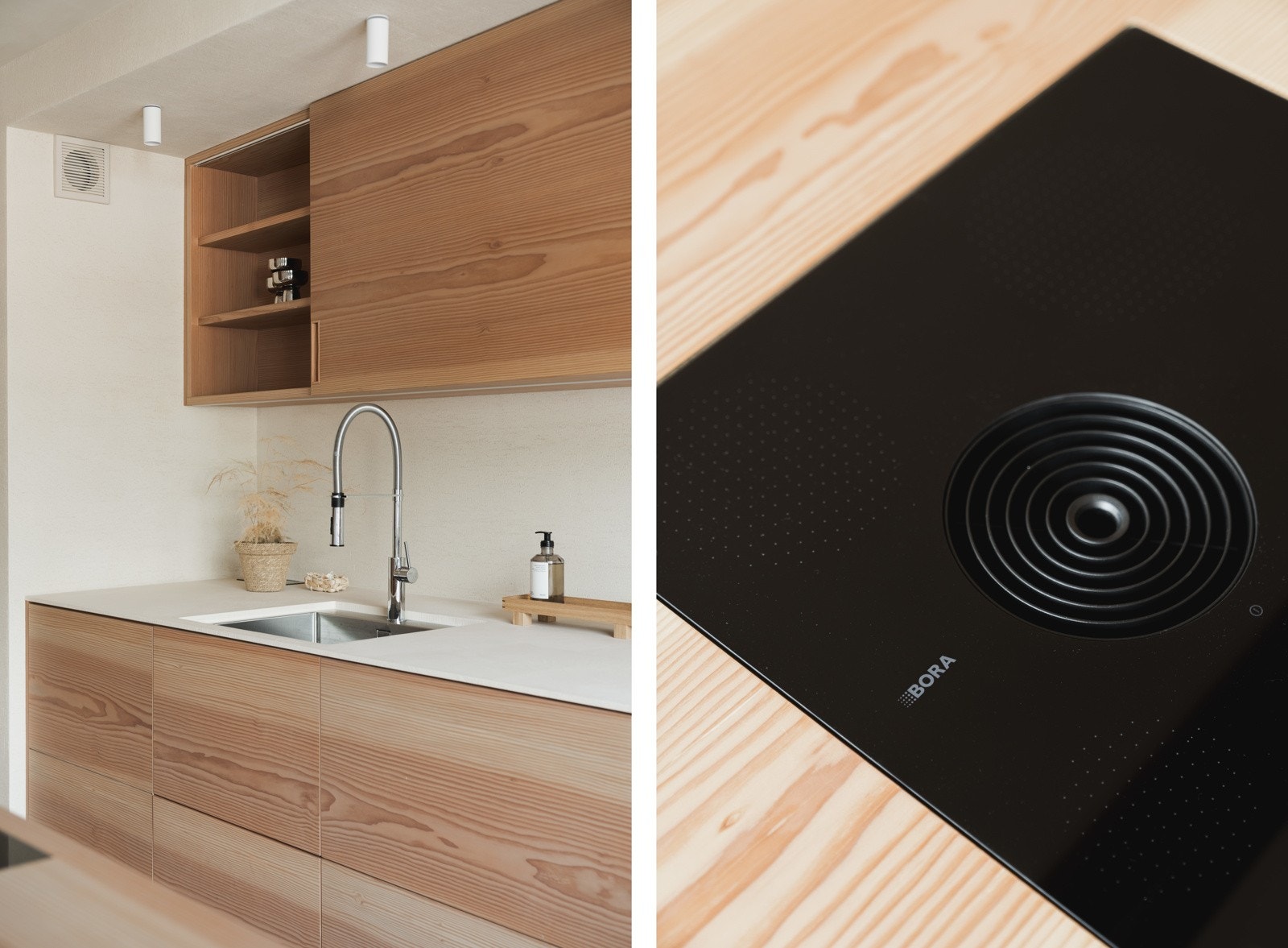 Bora koketopp og Gaggenau stekeovn. Øvrige hvitevarer er levert av Siemens. Galleribilde