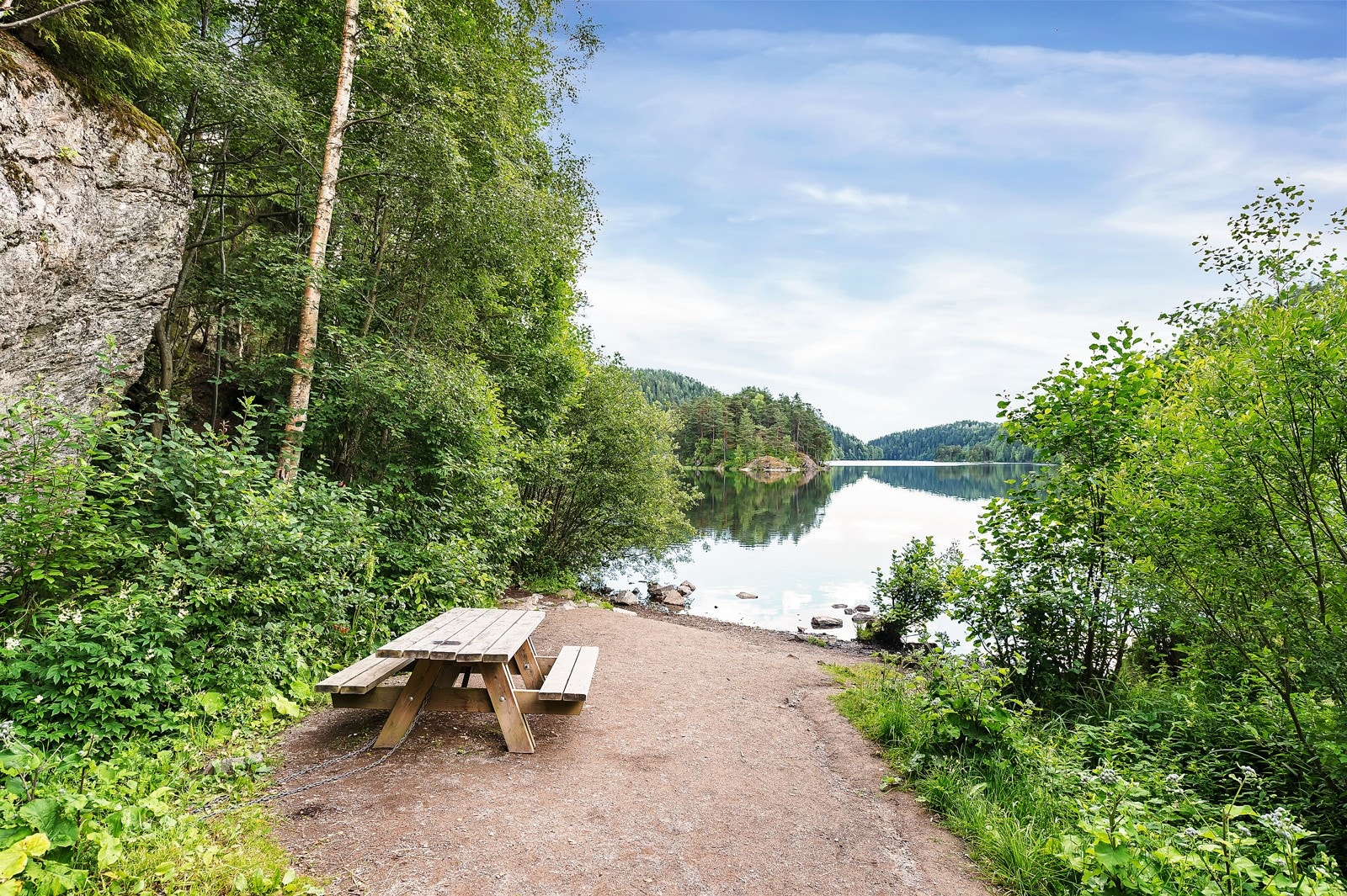 Like bak boligen har du marka med herlige turområder året rundt. I tillegg Lutvann med bade og fiskemuligheter Galleribilde