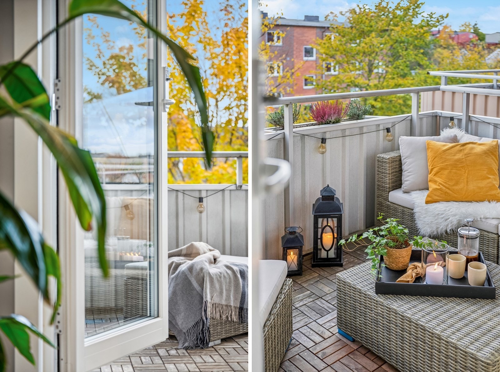 Fra stuen er det adkomst til en stor, vestvendt balkong på ca. 8 m² som ligger skjermet i tilbaketrukkede omgivelser Galleribilde