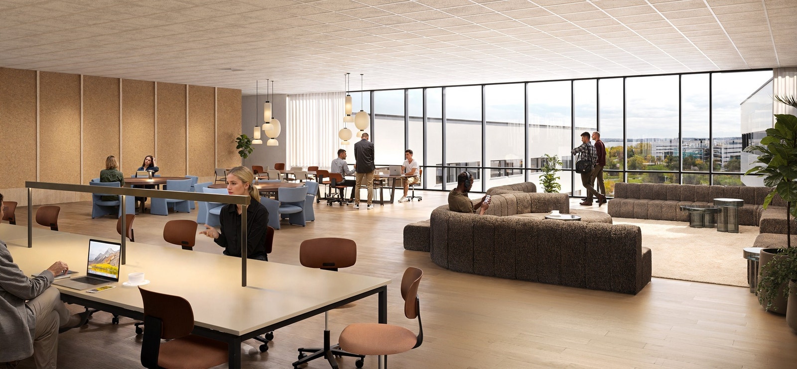 Illustrasjoner - Her kombineres ombruk og sirkulære prinsipper med funksjonelle arbeidsplasser tilpasset fremtidens behov Galleribilde