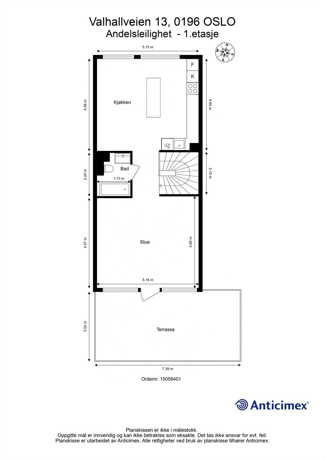 Plantegning 2. etasje Galleribilde