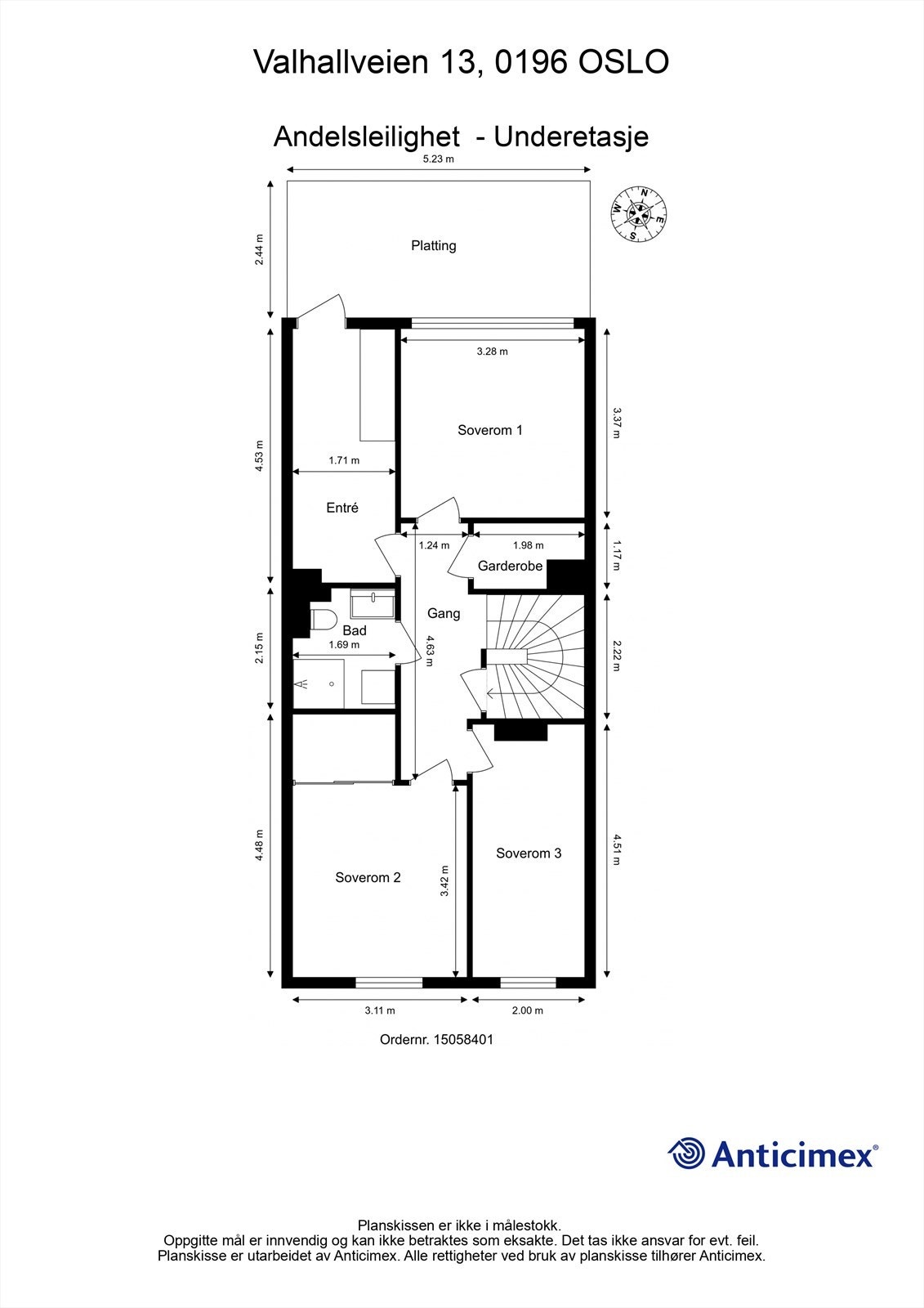 Plantegning 1. etasje Galleribilde