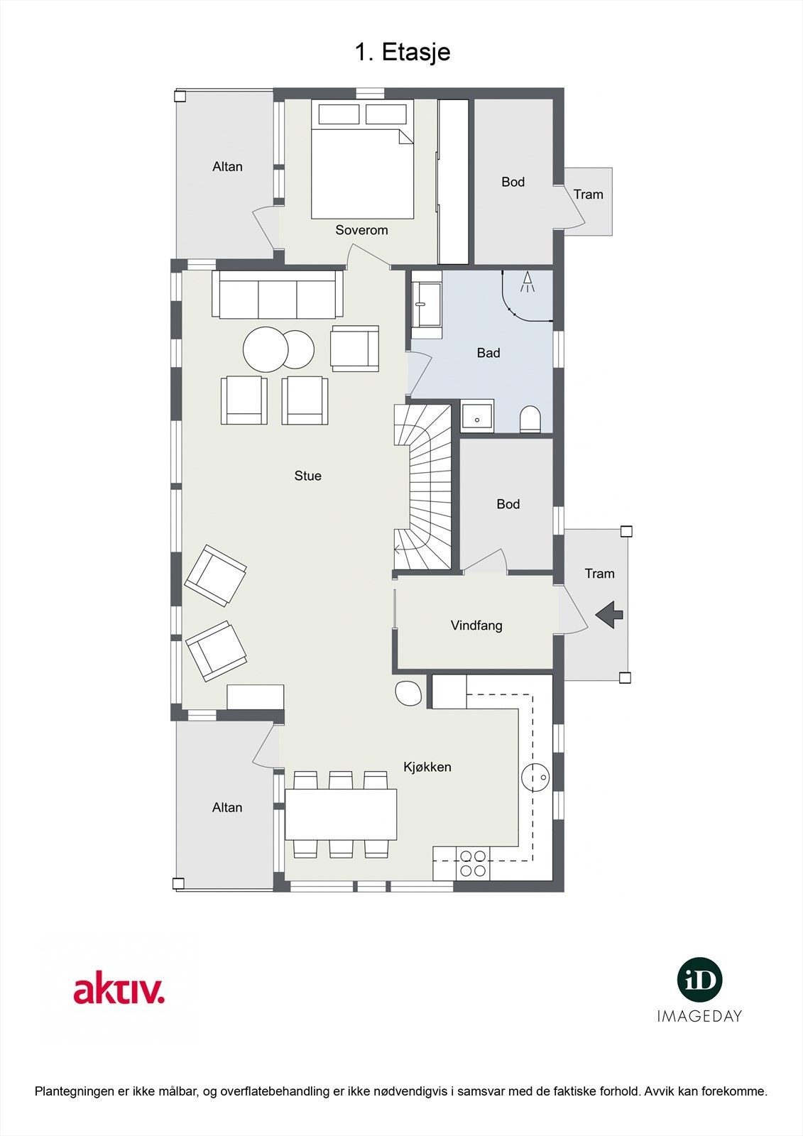 Plantegning 1.etasje Galleribilde