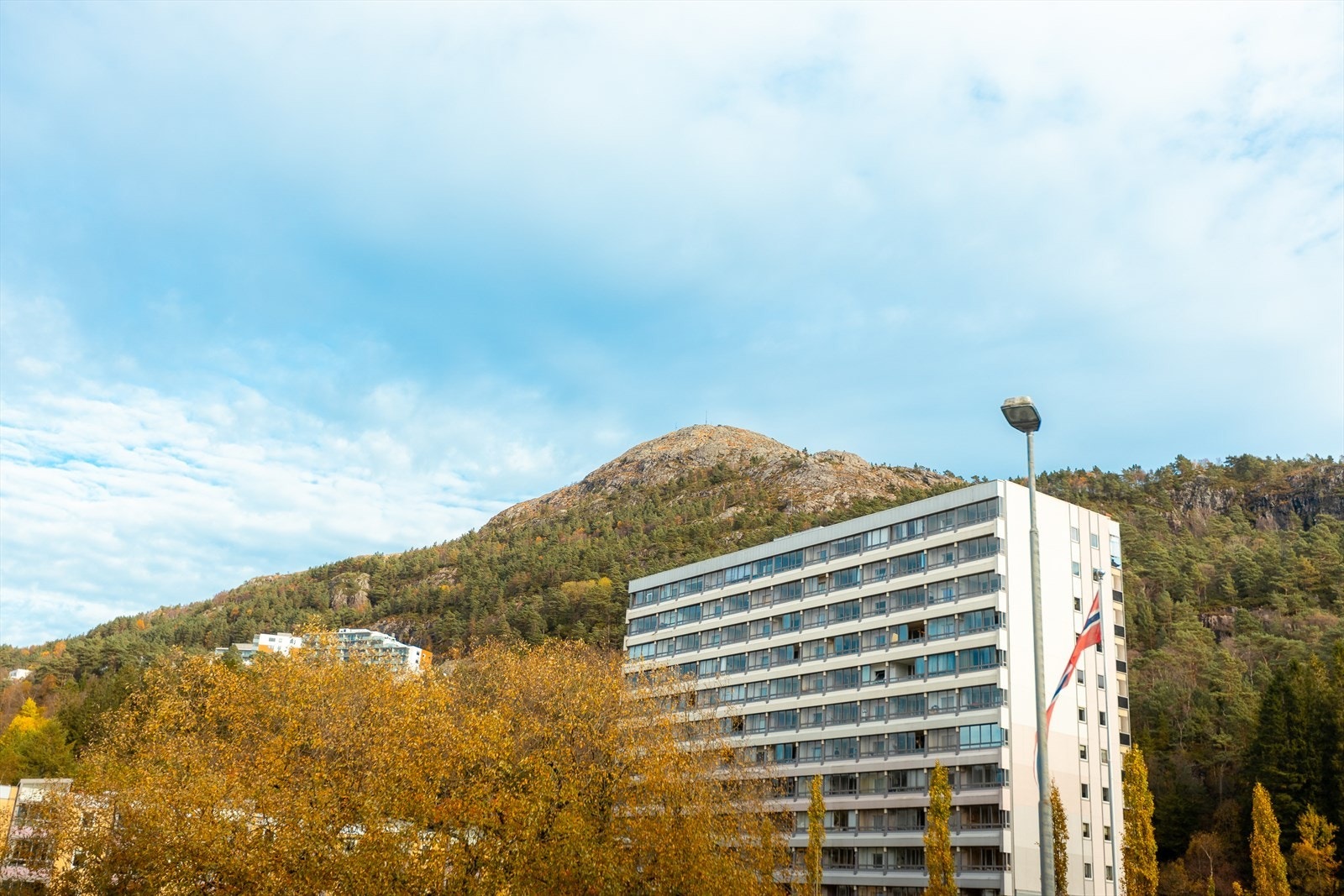 Borettslaget ligger ved foten av Lyderhorn - ett av byens 7 fjell Galleribilde