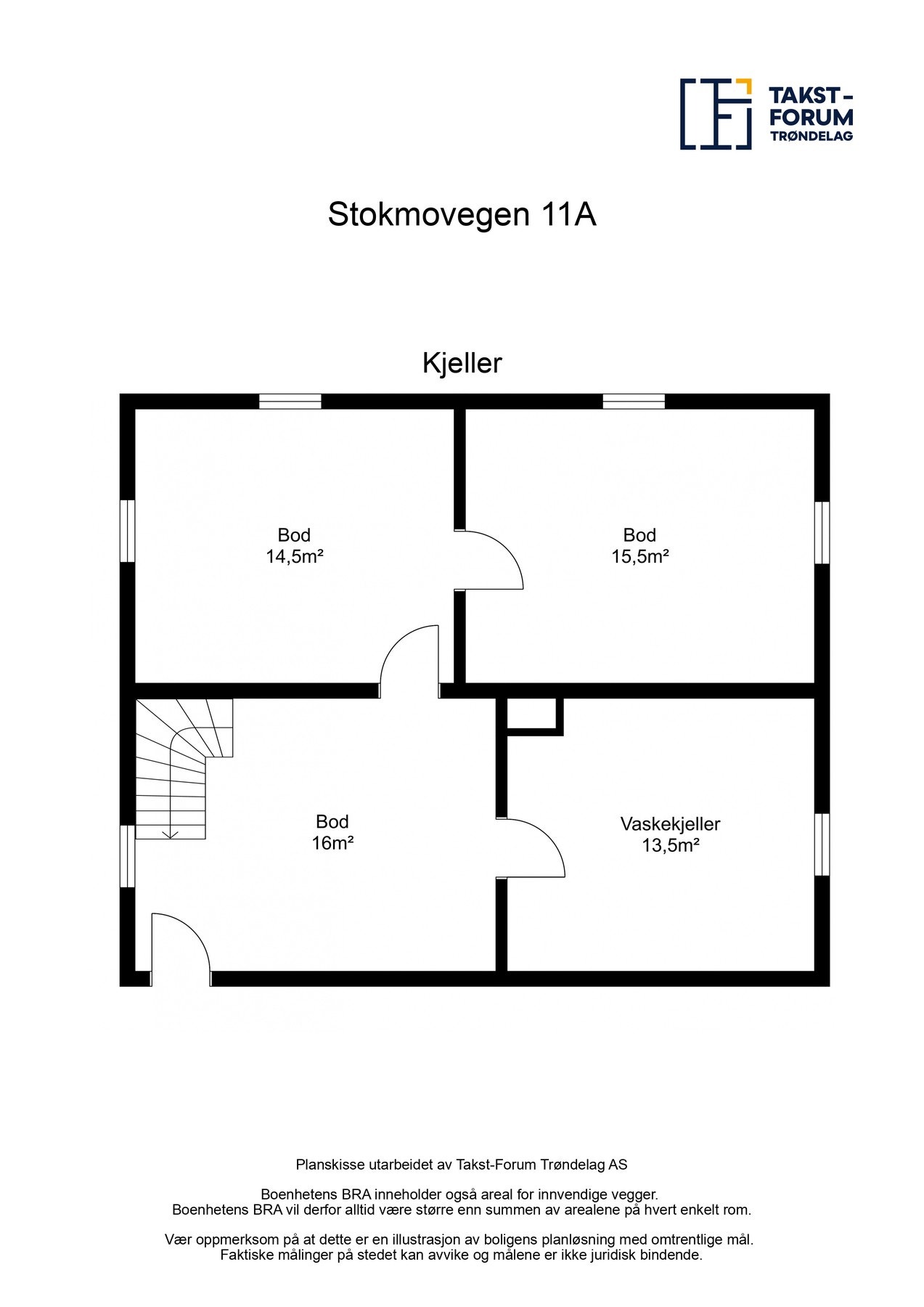 Plantegning kjeller. Galleribilde
