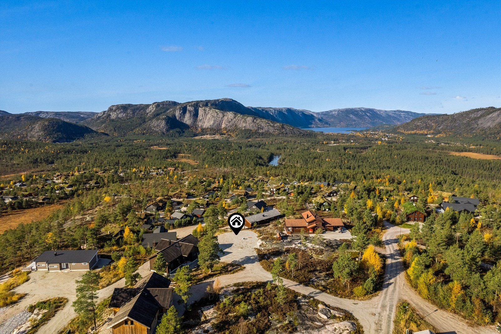 Ferdig opparbeidet tomt i Utsjå Hyttegrend. Galleribilde