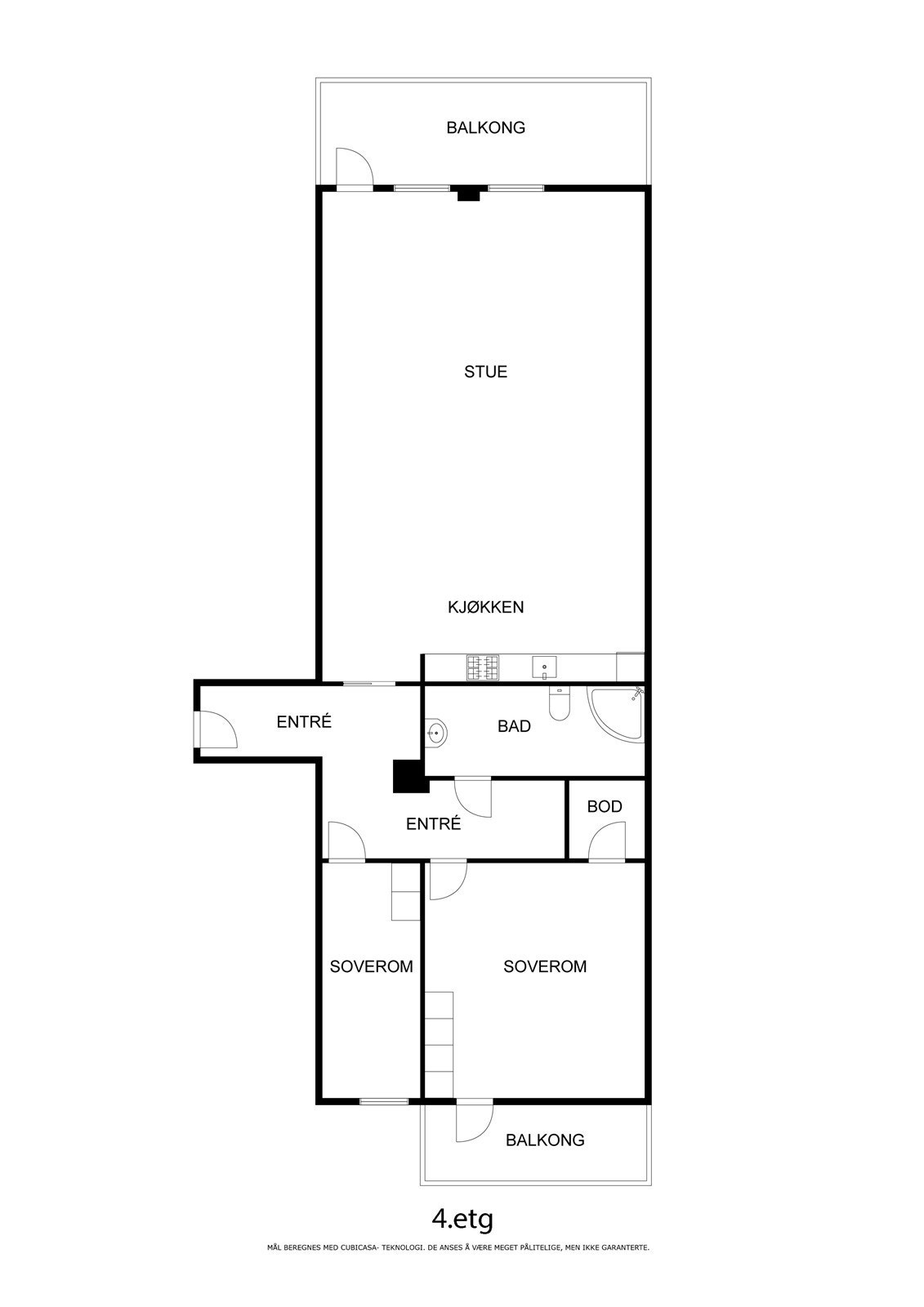 Veiledende plantegning - Ikke målbar Galleribilde