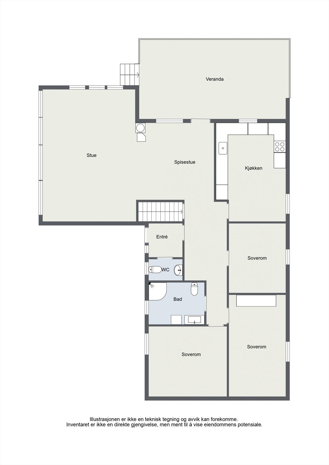 Plantegning - 1.etg. Galleribilde