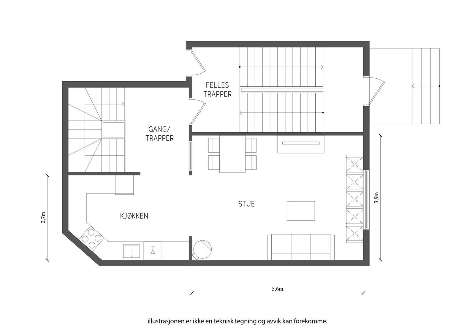 Plantegning - 1. etasje. Galleribilde