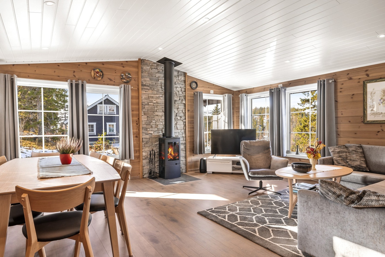 Delikat og innbydende stue Galleribilde