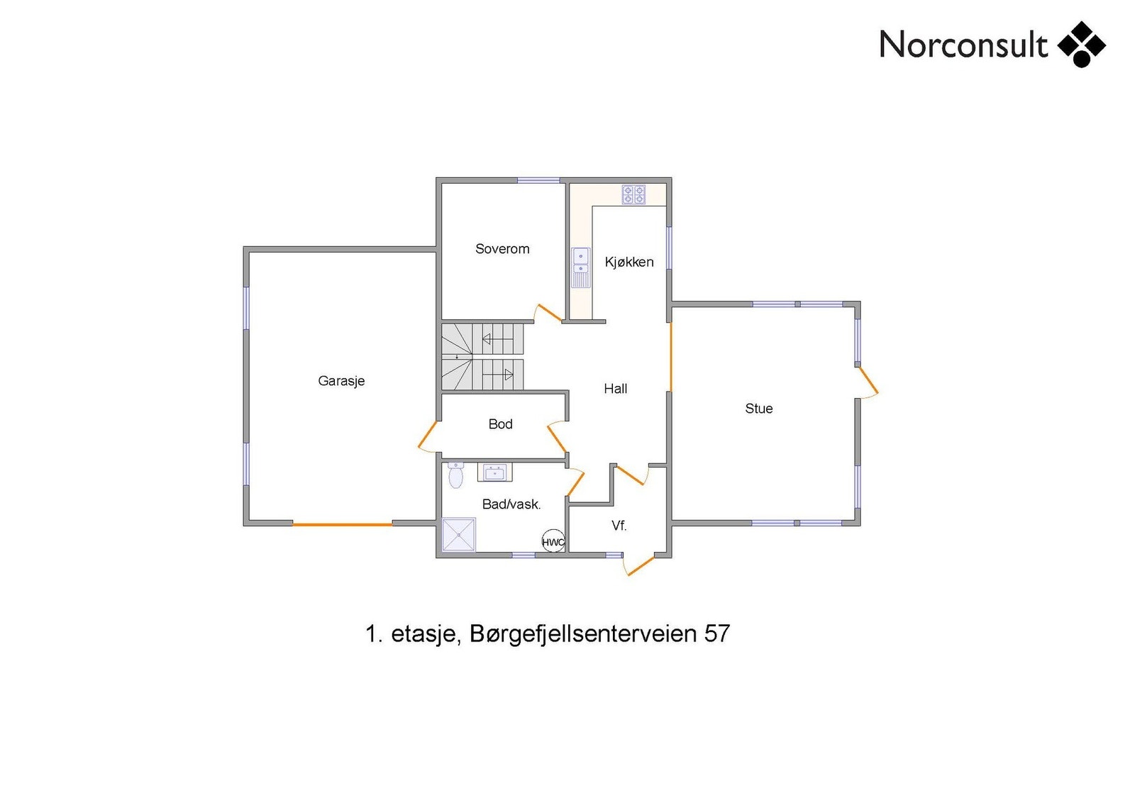 Planskisse - 1.etasje Galleribilde