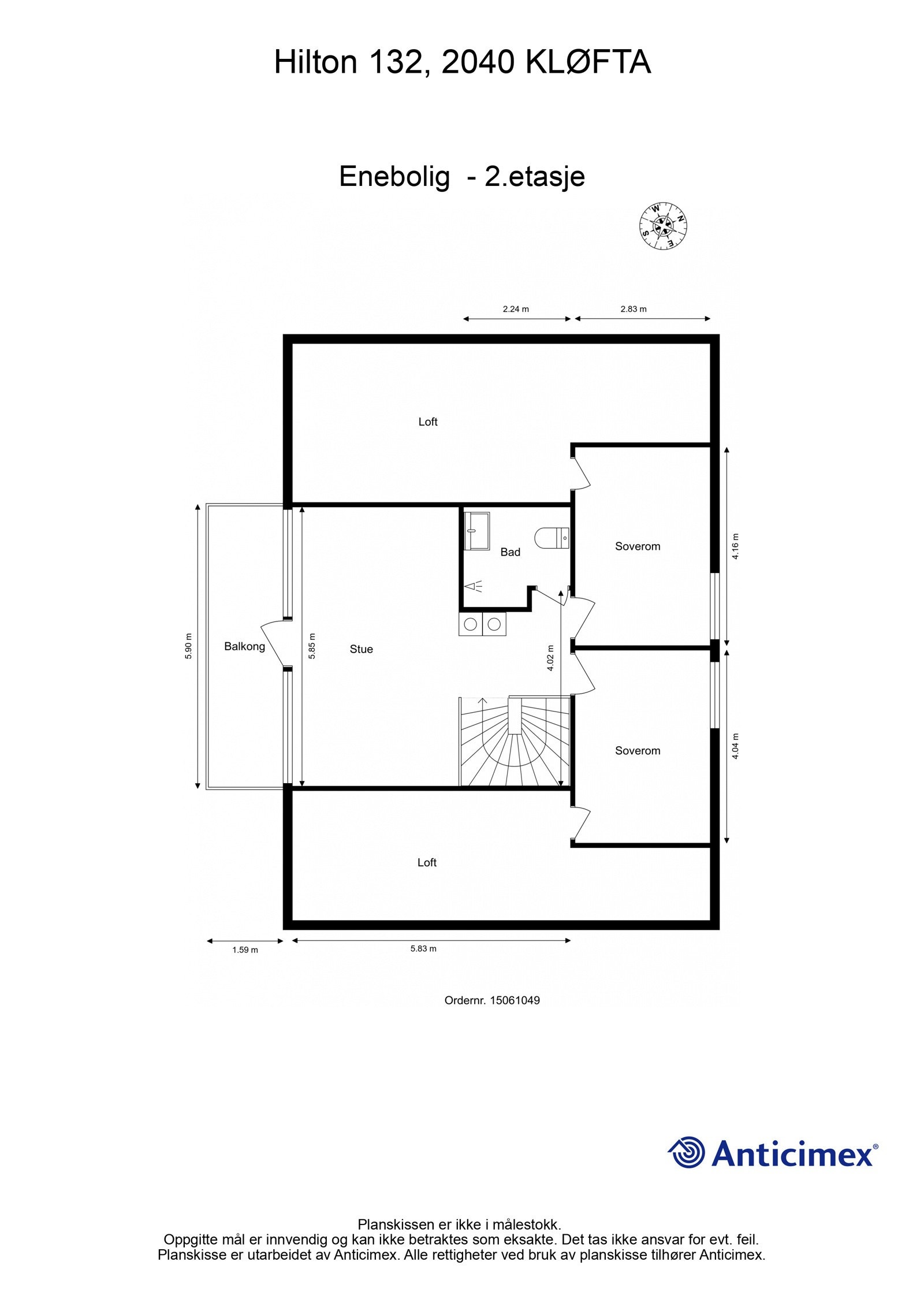 Plantegning 3. etasje Galleribilde