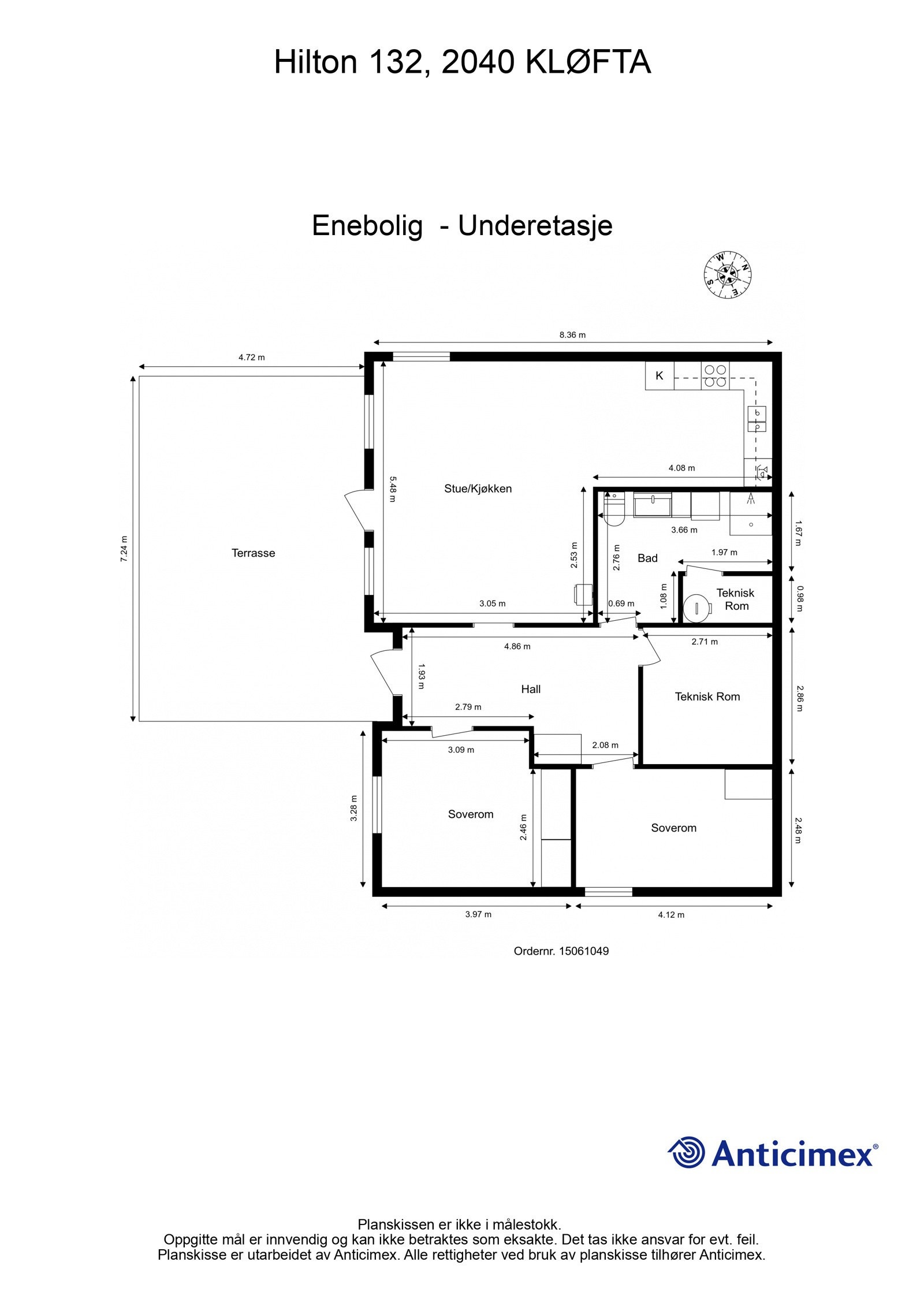 Plantegning 1. etasje Galleribilde