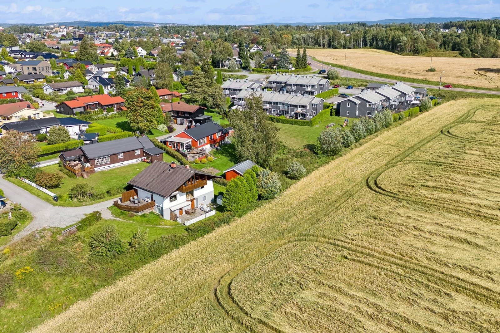 Dronebilde av omgivelsene. Galleribilde