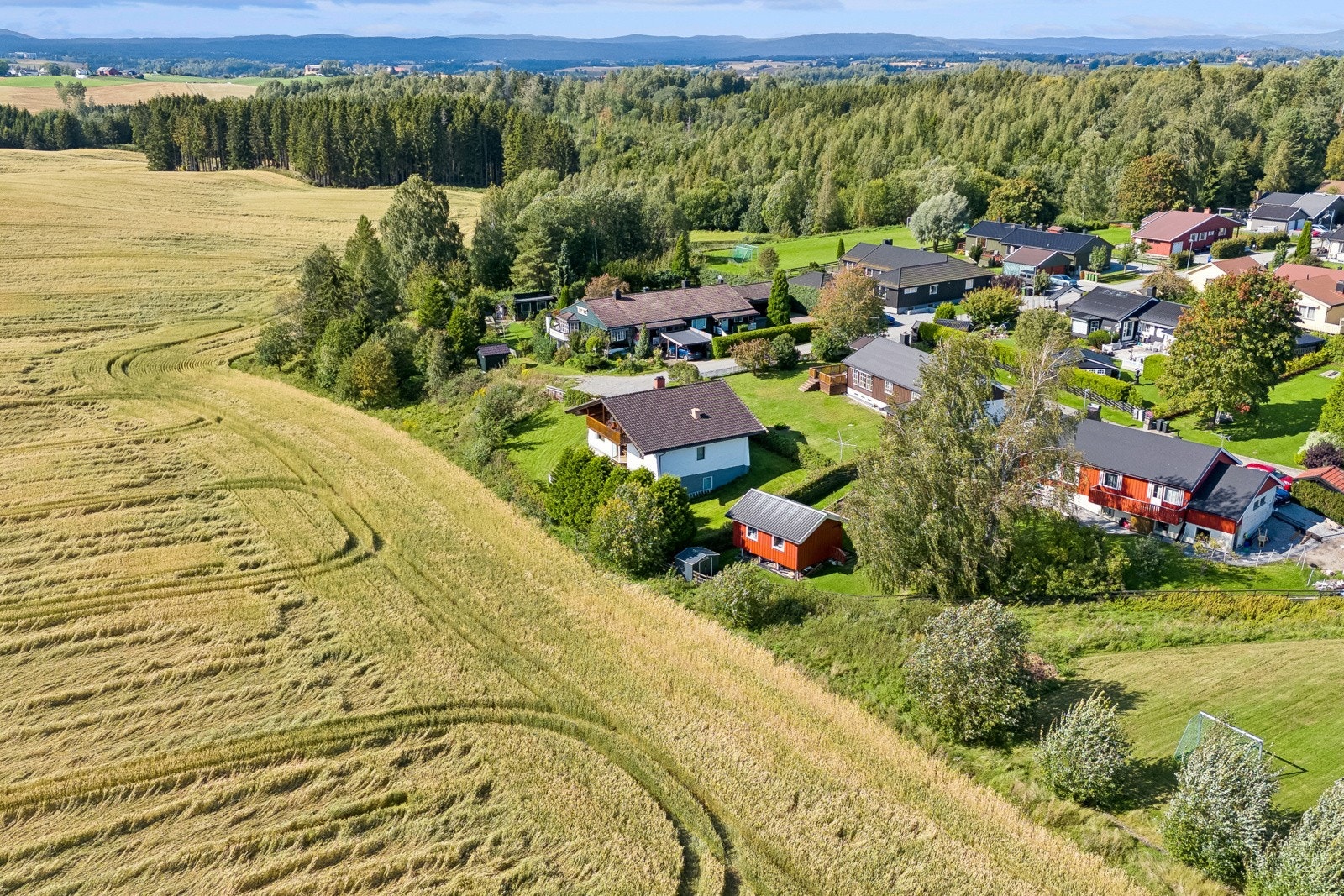 Dronebilde av omgivelsene. Galleribilde