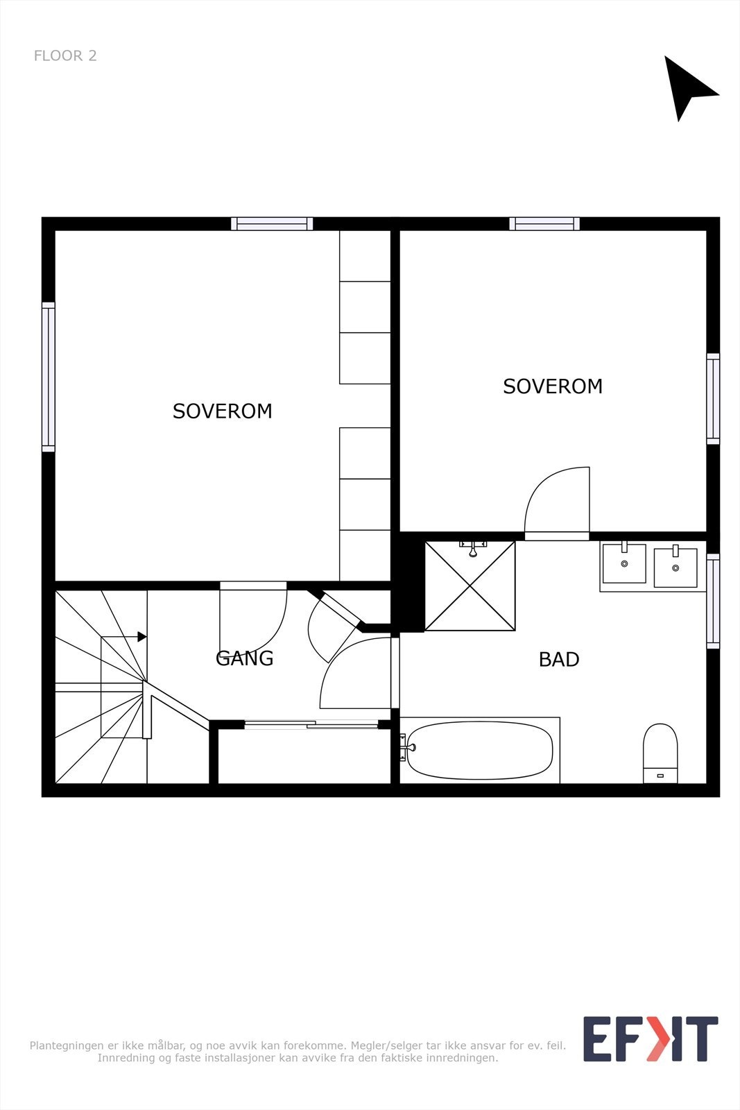 Plantegning - 2. etg. Galleribilde