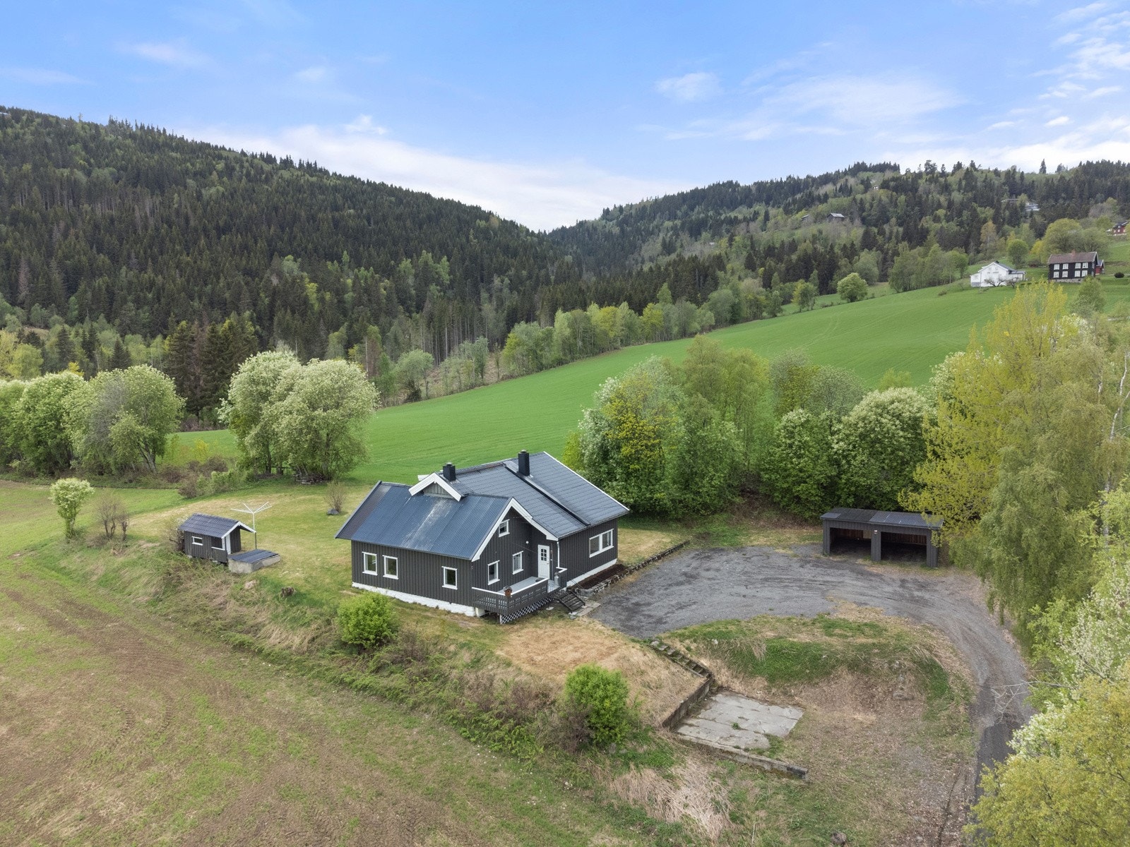 Området består av spredt bolig- og landbruksbebyggelse. Galleribilde