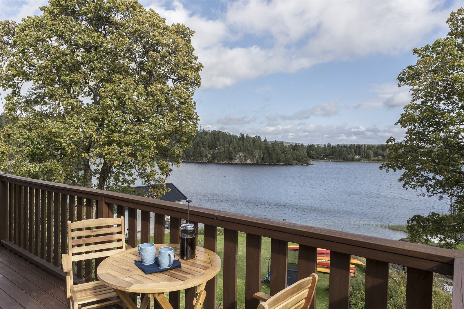 Fantastisk utsikt fra terrassen Galleribilde