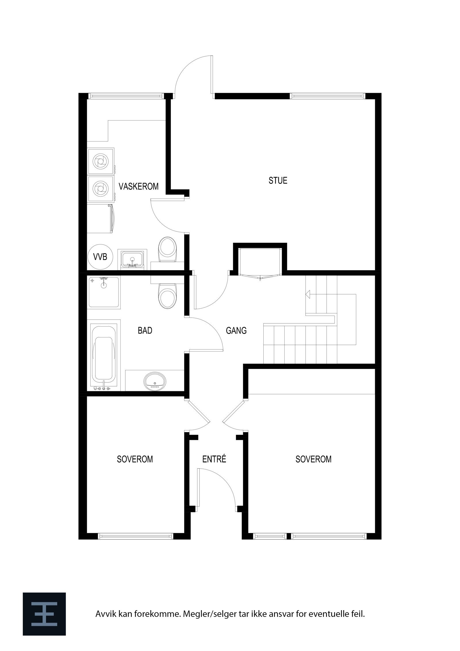 Plantegning - 1.etg. Galleribilde