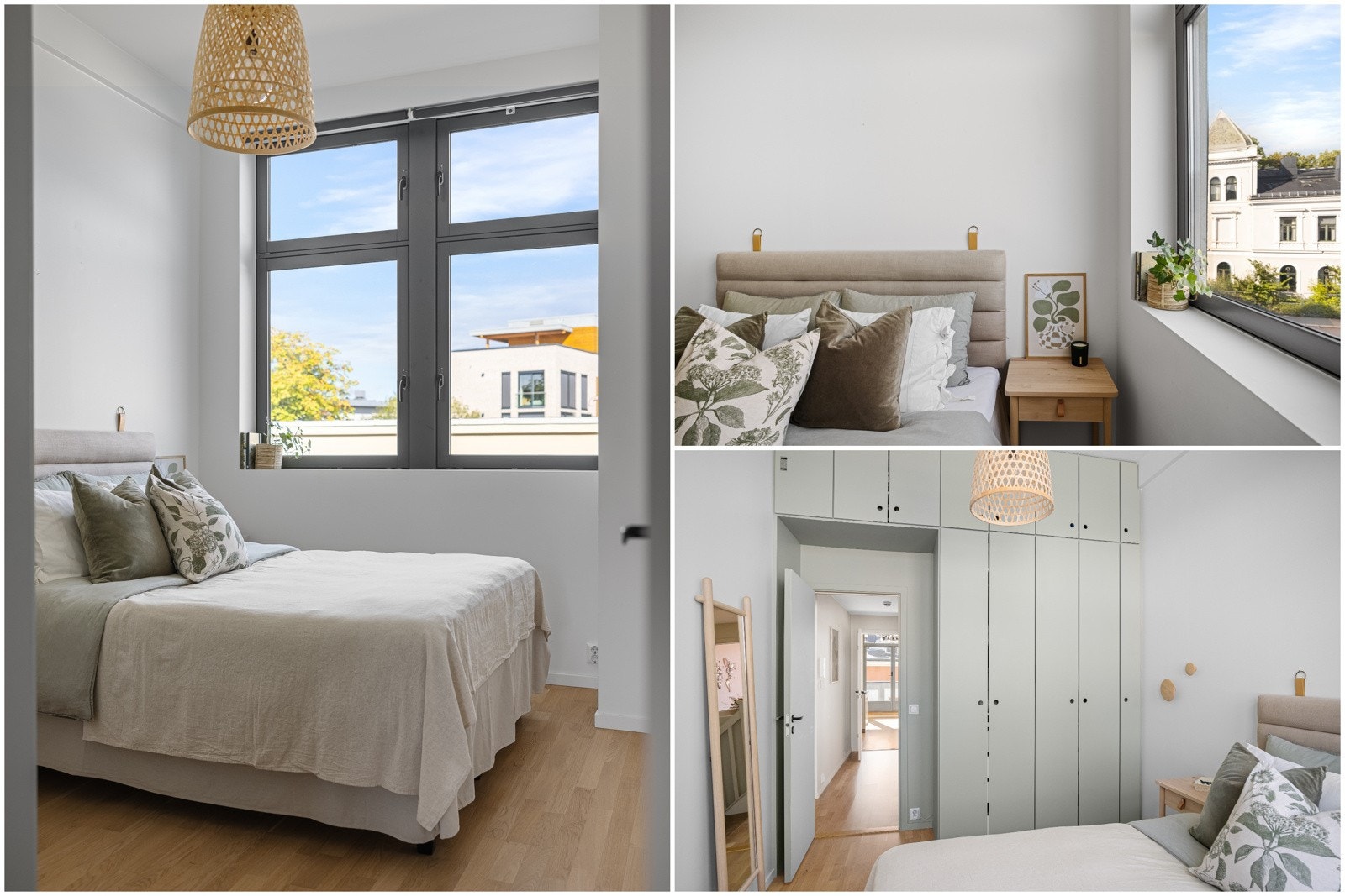 Soverom 1 med plassbygd garderobe. Galleribilde